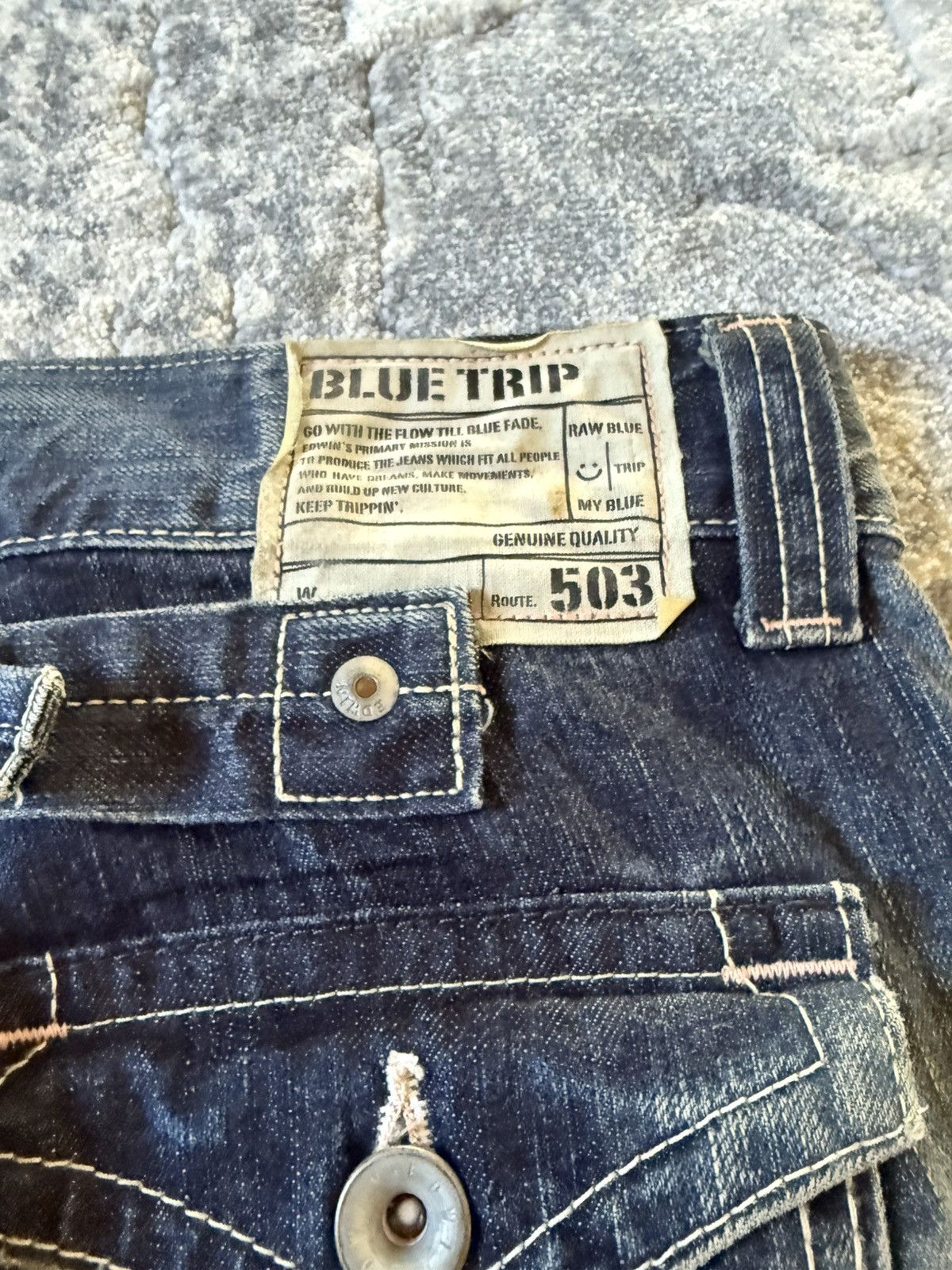 Le Grande Bleu (L.G.B.) Edwin 503 Japan Edition Flared Buckle Back Flared Jeans Size US 28 / EU 44 - 22 Thumbnail