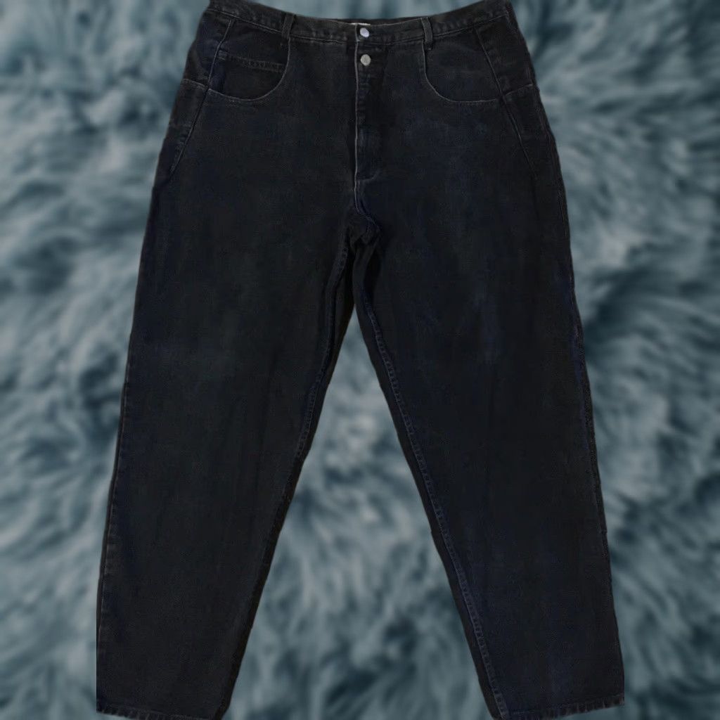 Guess VINTAGE GUESS Jeans 90s Faded Tapered Baggy Denim Blue 32 Inseam USA Distressed Rock Grunge Hip Hop Punk 80s Y2K Mens Size US 40 / EU 56 - 1 Thumbnail