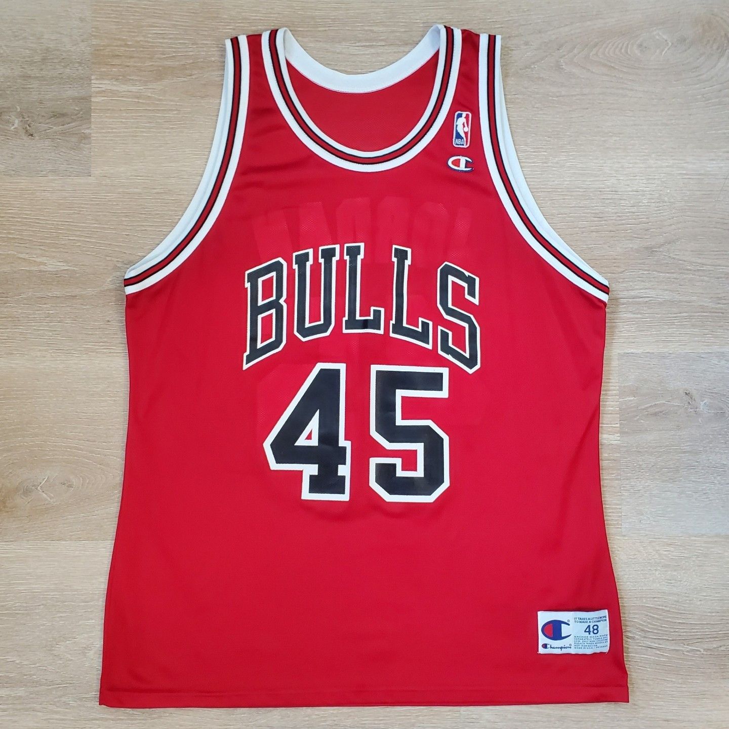 Champion Vintage 1995 Champion Jordan Chicago Bulls #45 NBA Jersey Size US XL / EU 56 / 4 - 3 Thumbnail