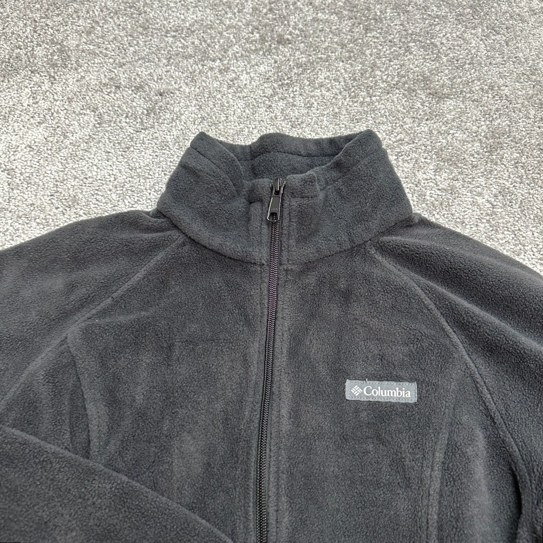 Vintage Columbia Jacket Mens Large Black Full Zip Fleece Benton Springs Outdoor Pockets Size US L / EU 52-54 / 3 - 3 Thumbnail