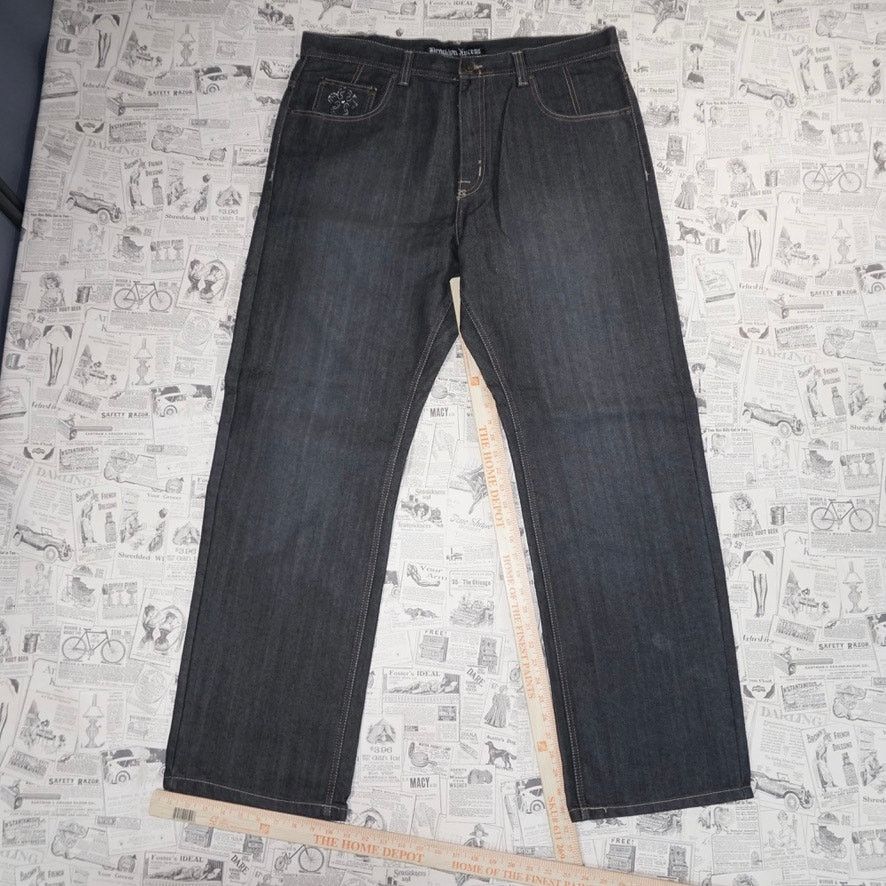 Express 40 -Vintage Y2K Brooklyn express cross embroider jeans pants Size US 40 / EU 56 - 4 Thumbnail