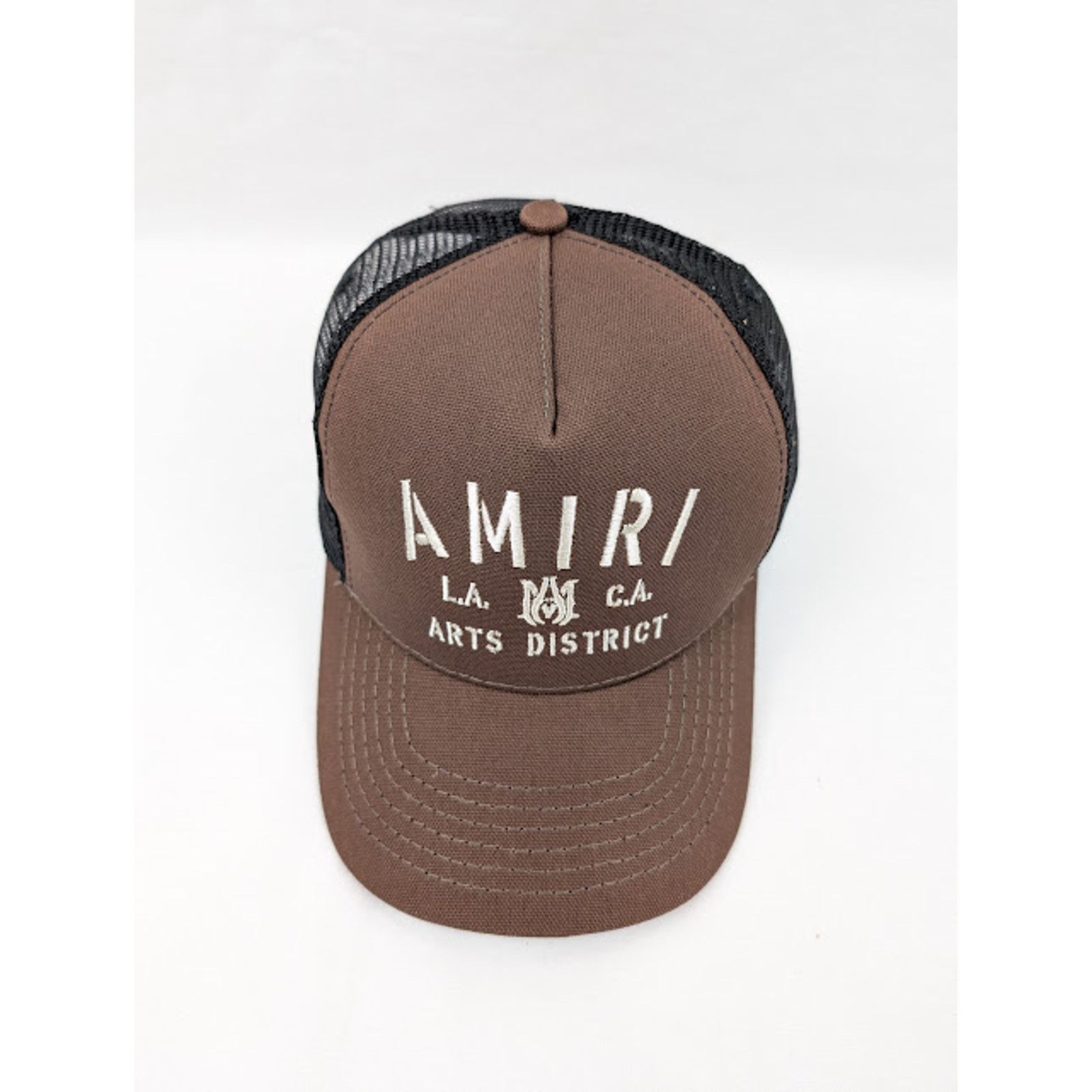 Amiri o1rshd1 Size: OS / Stencil Trucker Hat / Cap in Shitake Size ONE SIZE - 2 Thumbnail