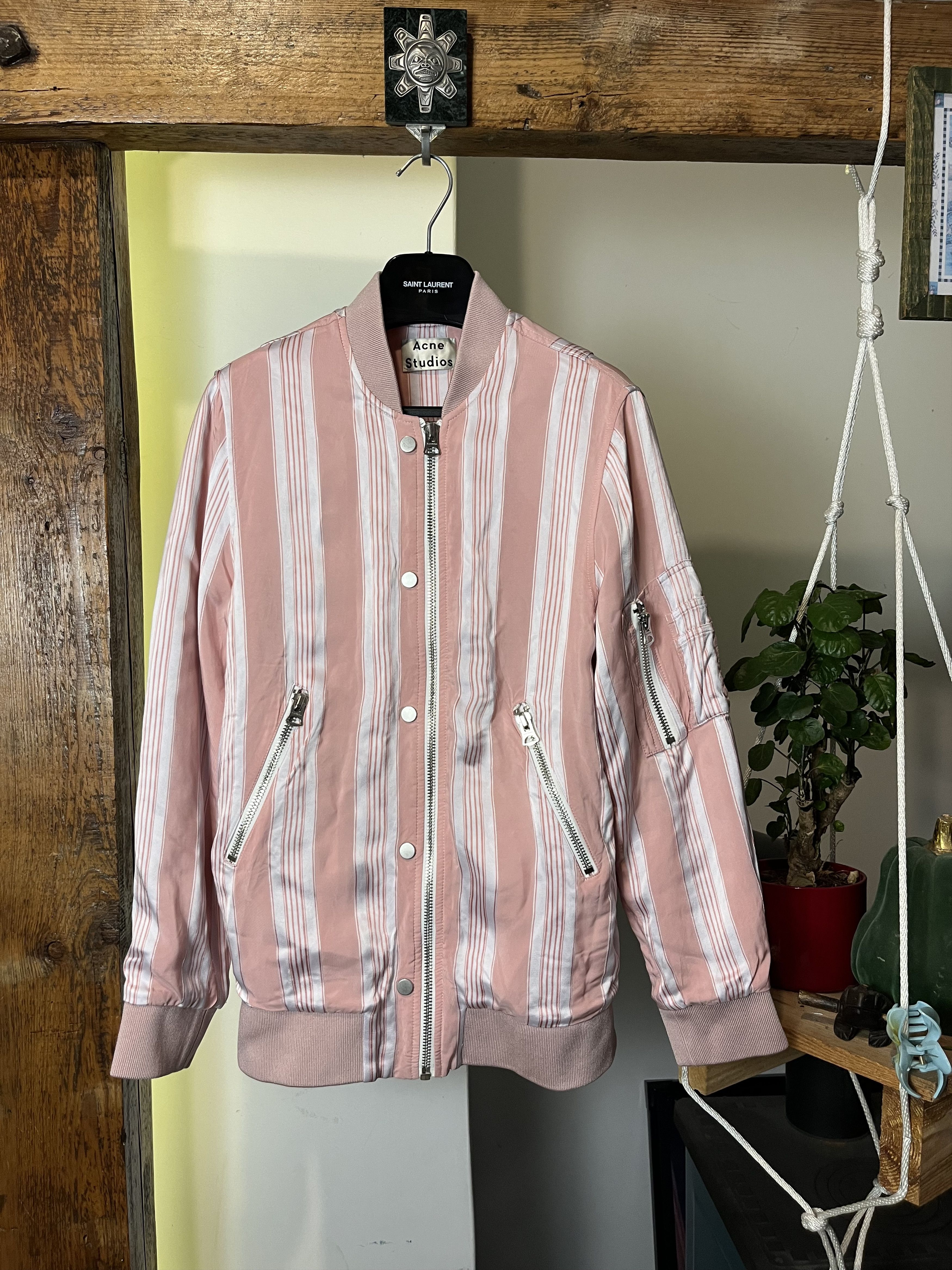 Acne Studios Acne Studios Varden VI STR SS16 Striped Padded Bomber Jacket Size US S / EU 44-46 / 1 - 1 Thumbnail
