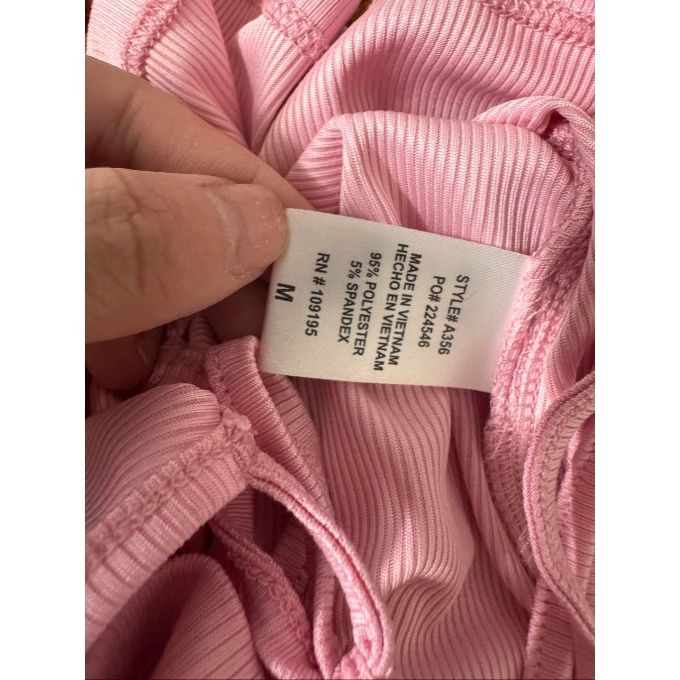 Other Love J Pink Ribbed Open Back Tie Crop Top – Size M Size M / US 6-8 / IT 42-44 - 4 Thumbnail