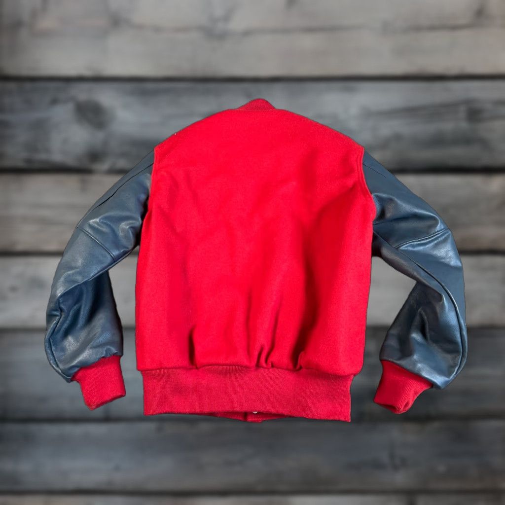 Holloway VINTAGE Holloway Varsity Jacket Shirt XS Red Gray Wool Leather USA Made Men Size US XS / EU 42 / 0 - 1 Thumbnail