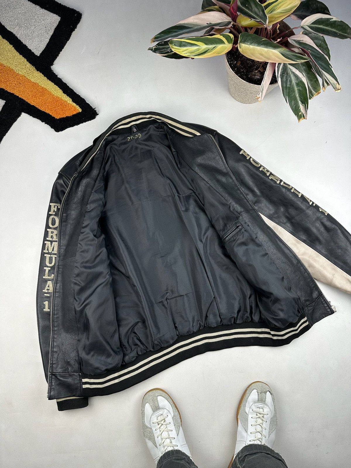 FERRARI RACING LEATHER JACKET BOMBER FIT