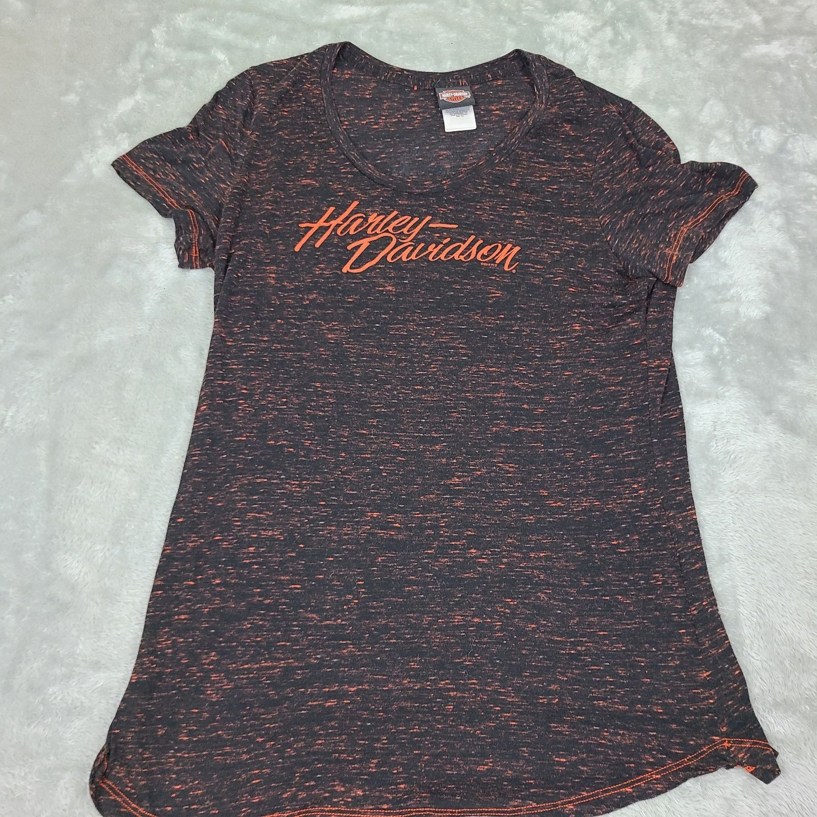 Harley Davidson Harley Davidson Short Sleeve T-Shirt Black/orange Washout Si Size XXL / US 16-18 / IT 52-54 - 1 Thumbnail