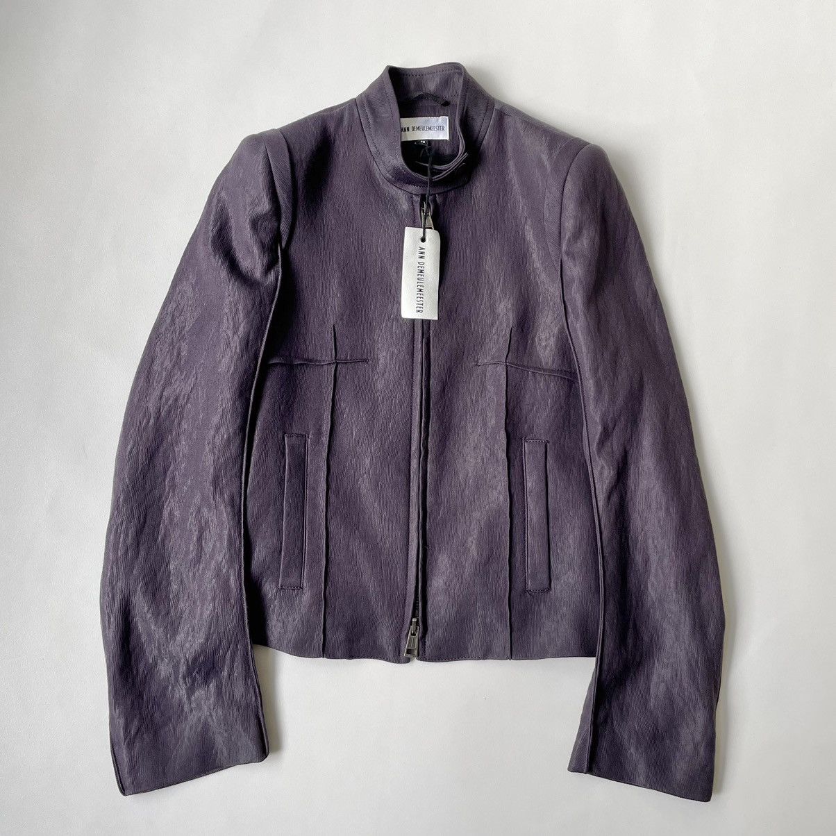 Ann Demeulemeester Purple Moto Racing Jacket Size S / US 4 / IT 40 - 18 Thumbnail