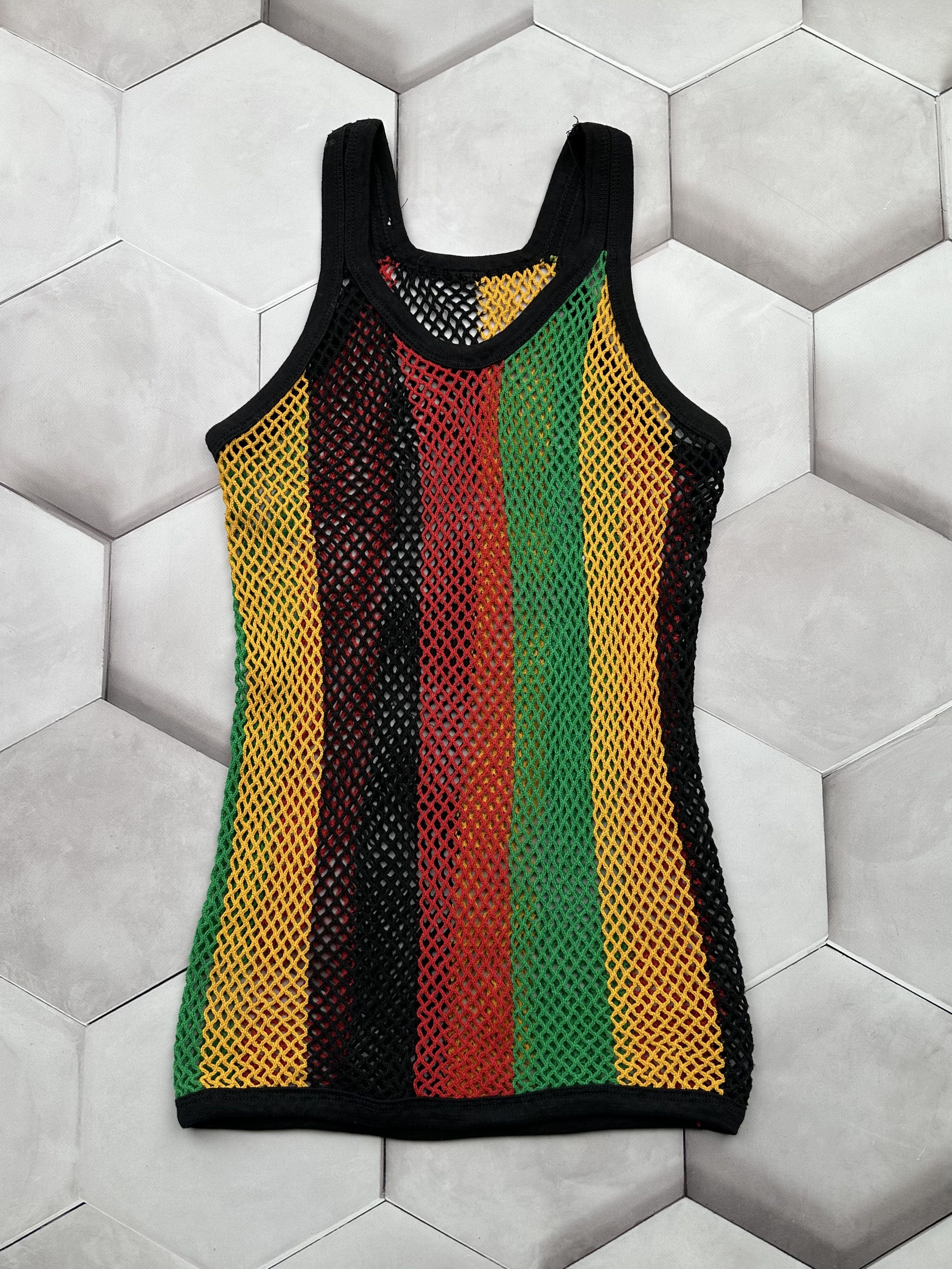 image of Vintage Knit Mesh Tank Top, Men's (Size Small)