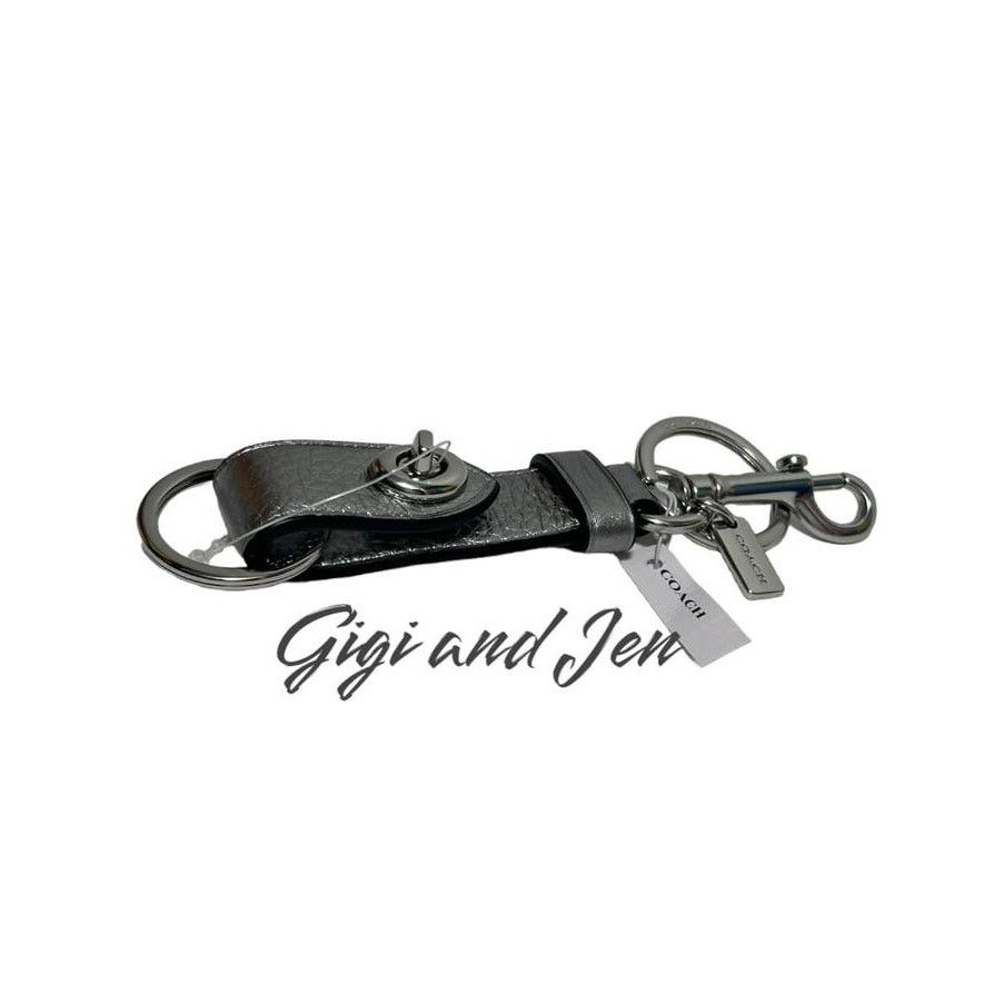 Coach Coach Trigger Snap Bag Charm Key Chain Silver Metallic Ash Size ONE SIZE - 4 Thumbnail