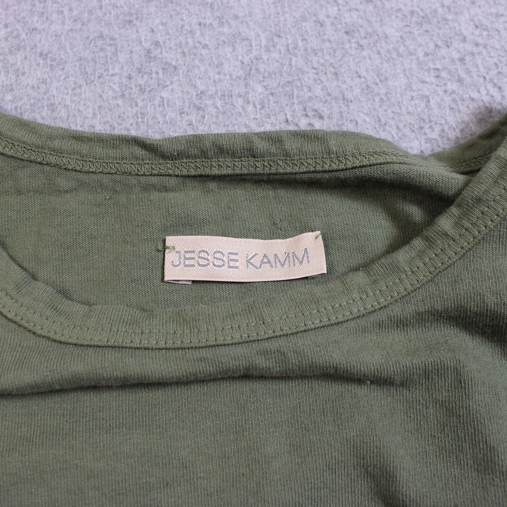 Jesse Kamm Jesse Kamm Shirt Women Medium Green Cropped Tee Jersey Boxy Minimalist Capsule Size M / US 6-8 / IT 42-44 - 3 Thumbnail