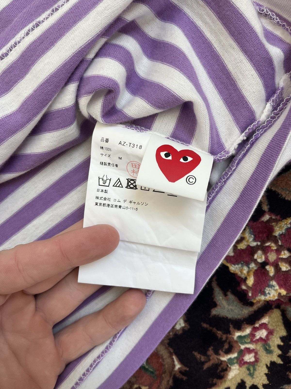 CDG by Comme des Garcons Comme des Garcons Play striped long sleeve t-shirt tee Size US M / EU 48-50 / 2 - 5 Thumbnail
