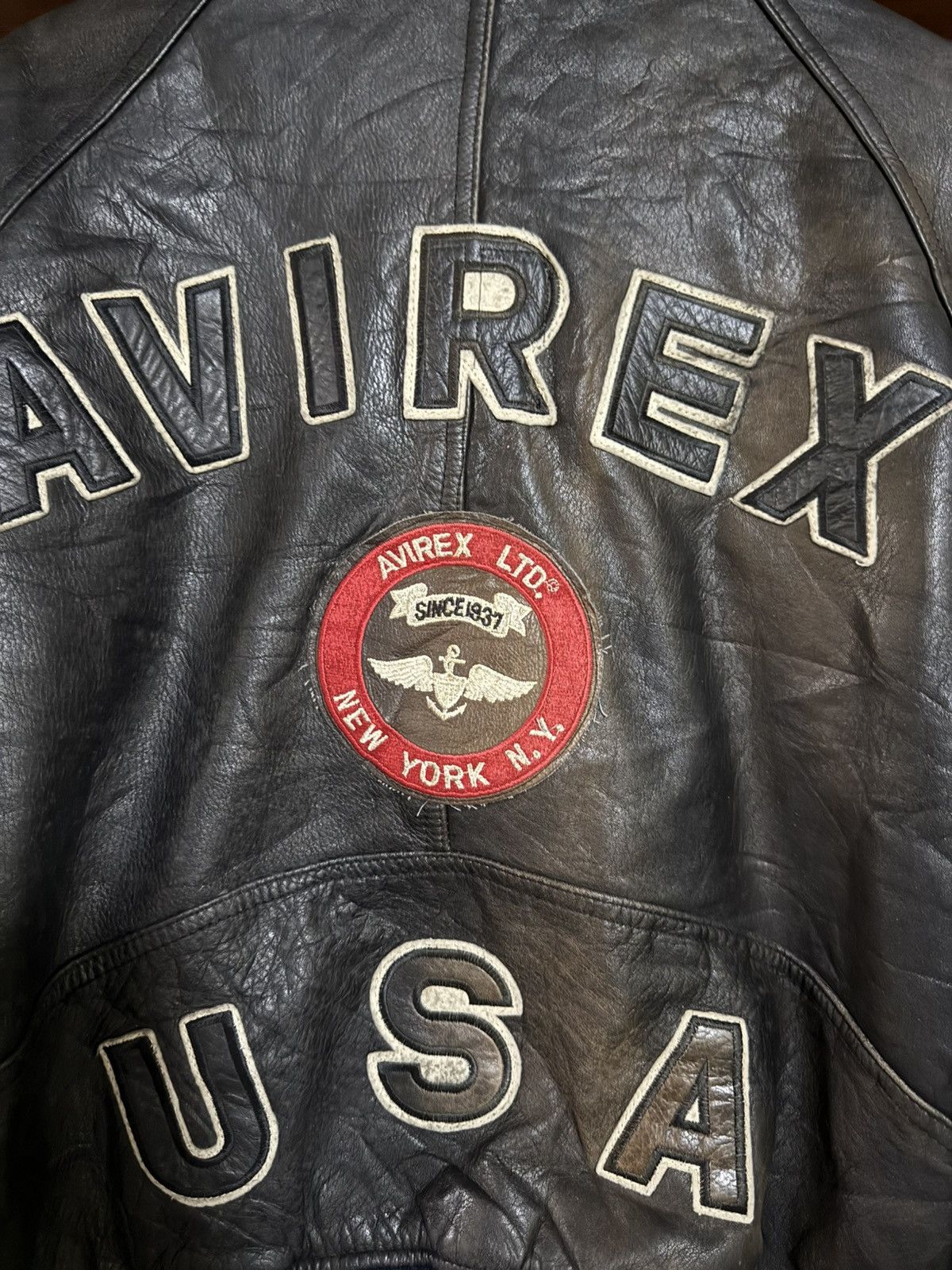 Avirex AVIREX USA Leather Varsity Jacket Size US M / EU 48-50 / 2 - 4 Thumbnail