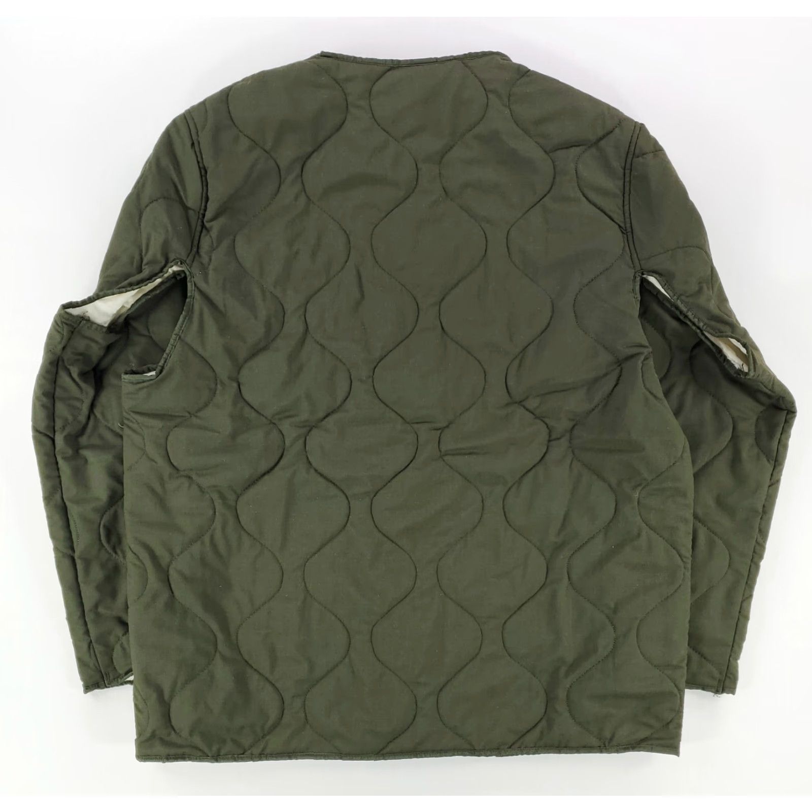Alpha Industries VINTAGE Alpha Industries Liner Aircrew Coat 100% Aramid Olive Green Mens Medium Short M Green Military Jacket Mens Size US 31 - 3 Thumbnail