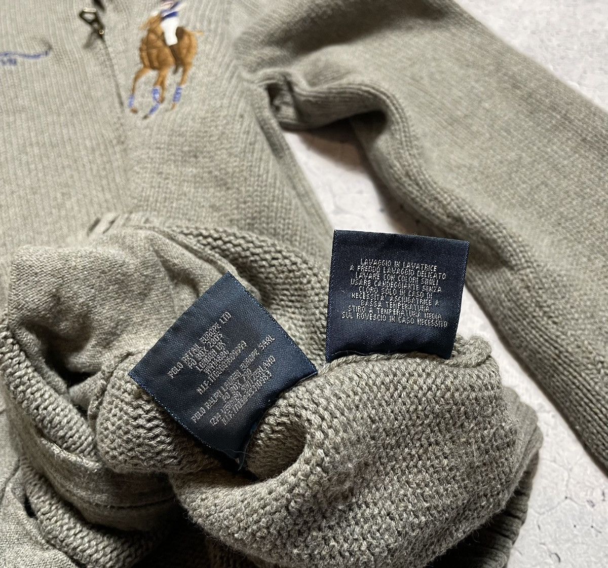 Polo Ralph Lauren Vintage 90s Crewneck Zip Sweater Polo Ralph Lauren Big Pony Size US S / EU 44-46 / 1 - 13 Thumbnail