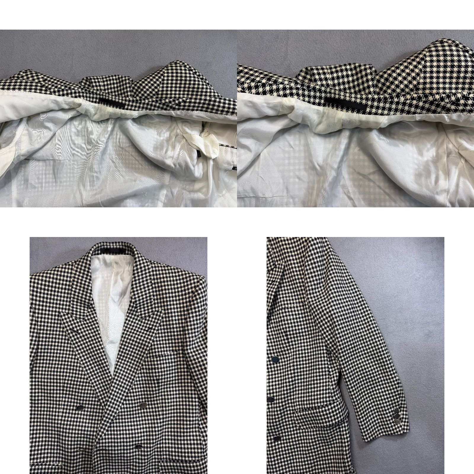 Vintage Scabal London Tweed Wool Blazer Jacket Vintage 42.5in Gray Women Blazer Wool Tweed Vintage 42.5 Womens Size M / US 6-8 / IT 42-44 - 8 Thumbnail