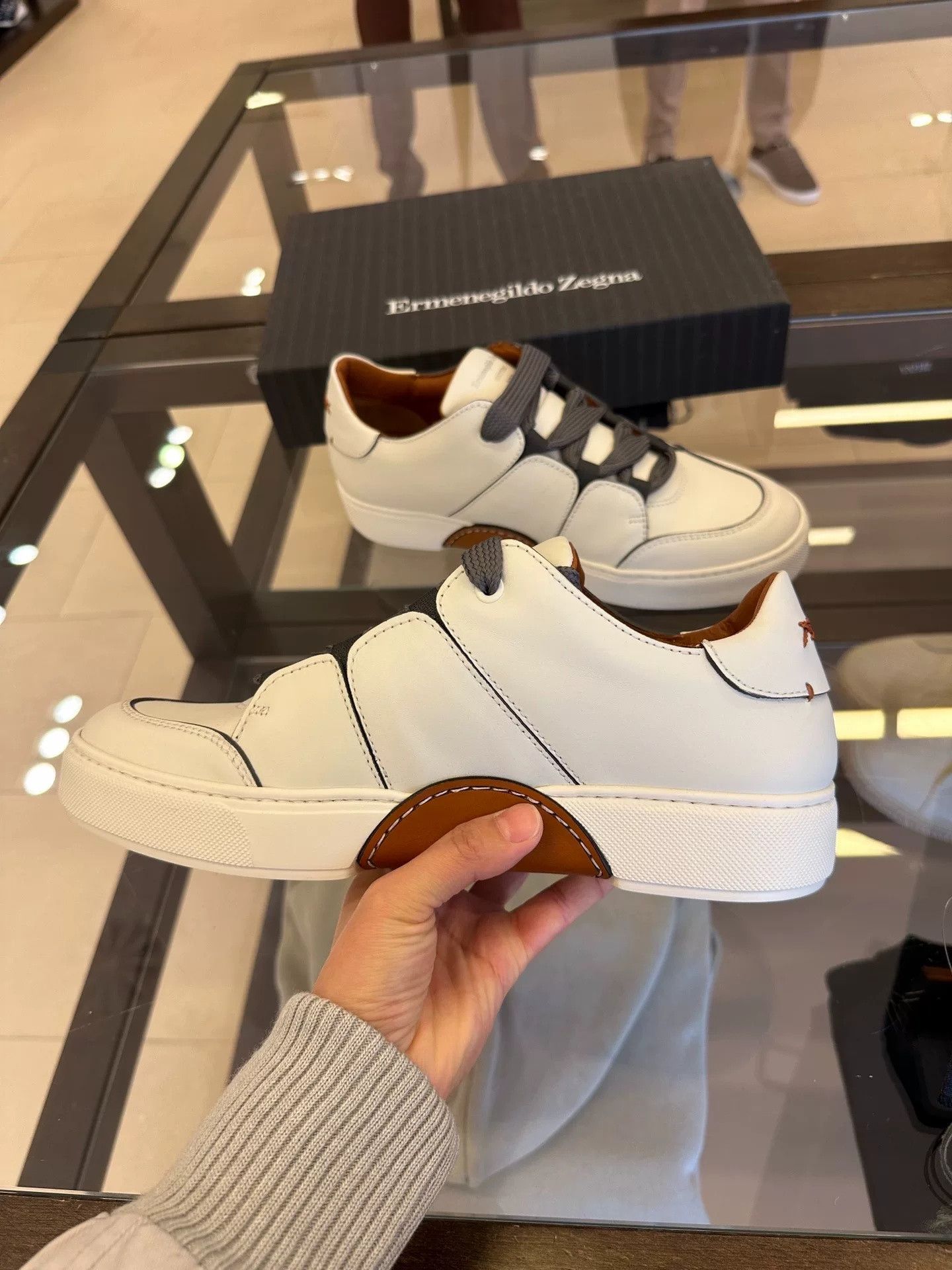 Ermenegildo Zegna Ermenegildo Zegna White Men’s Sneakers Size US 7 / EU 40 - 8 Thumbnail