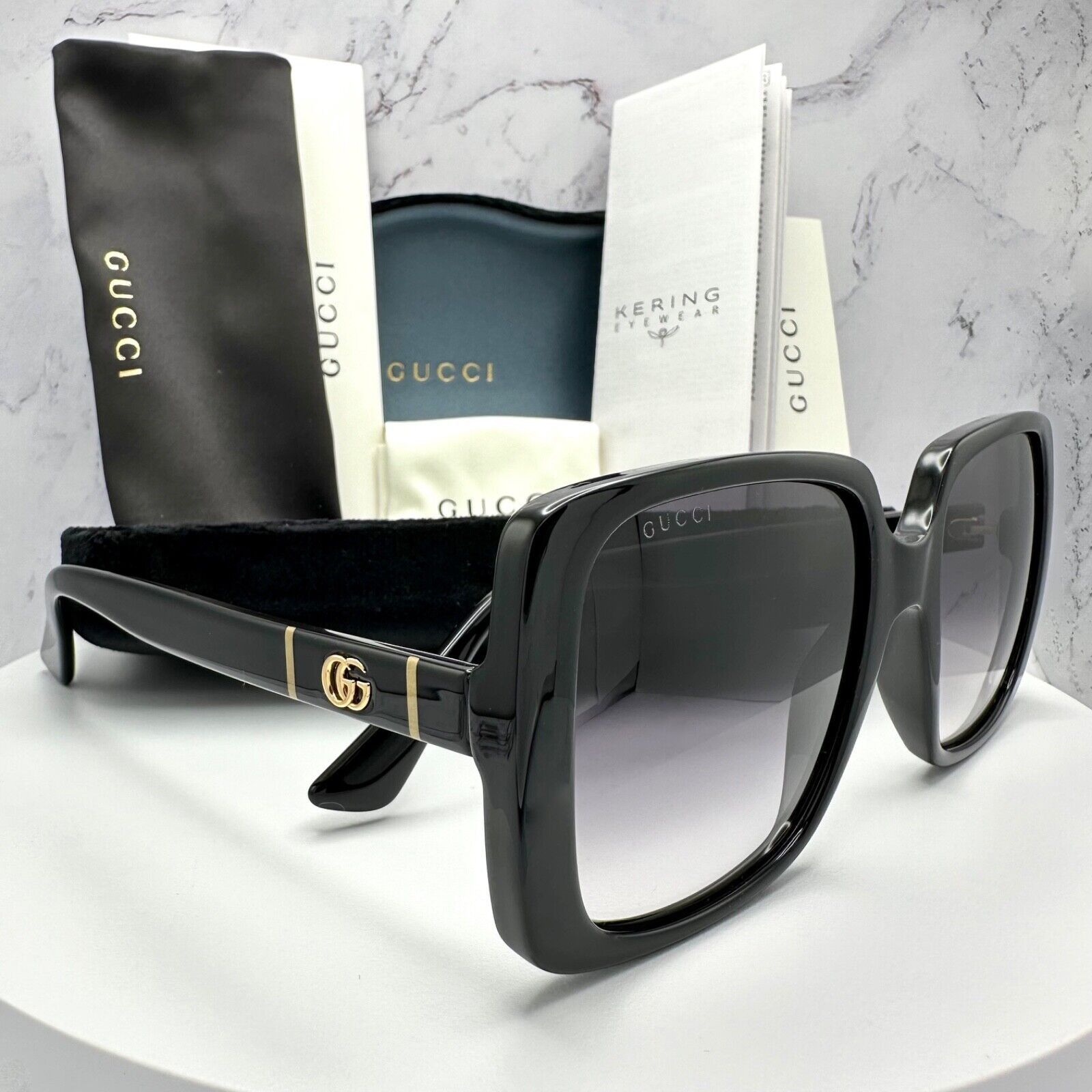 Gucci New Gucci Sunglasses Black Square Size ONE SIZE - 1 Thumbnail
