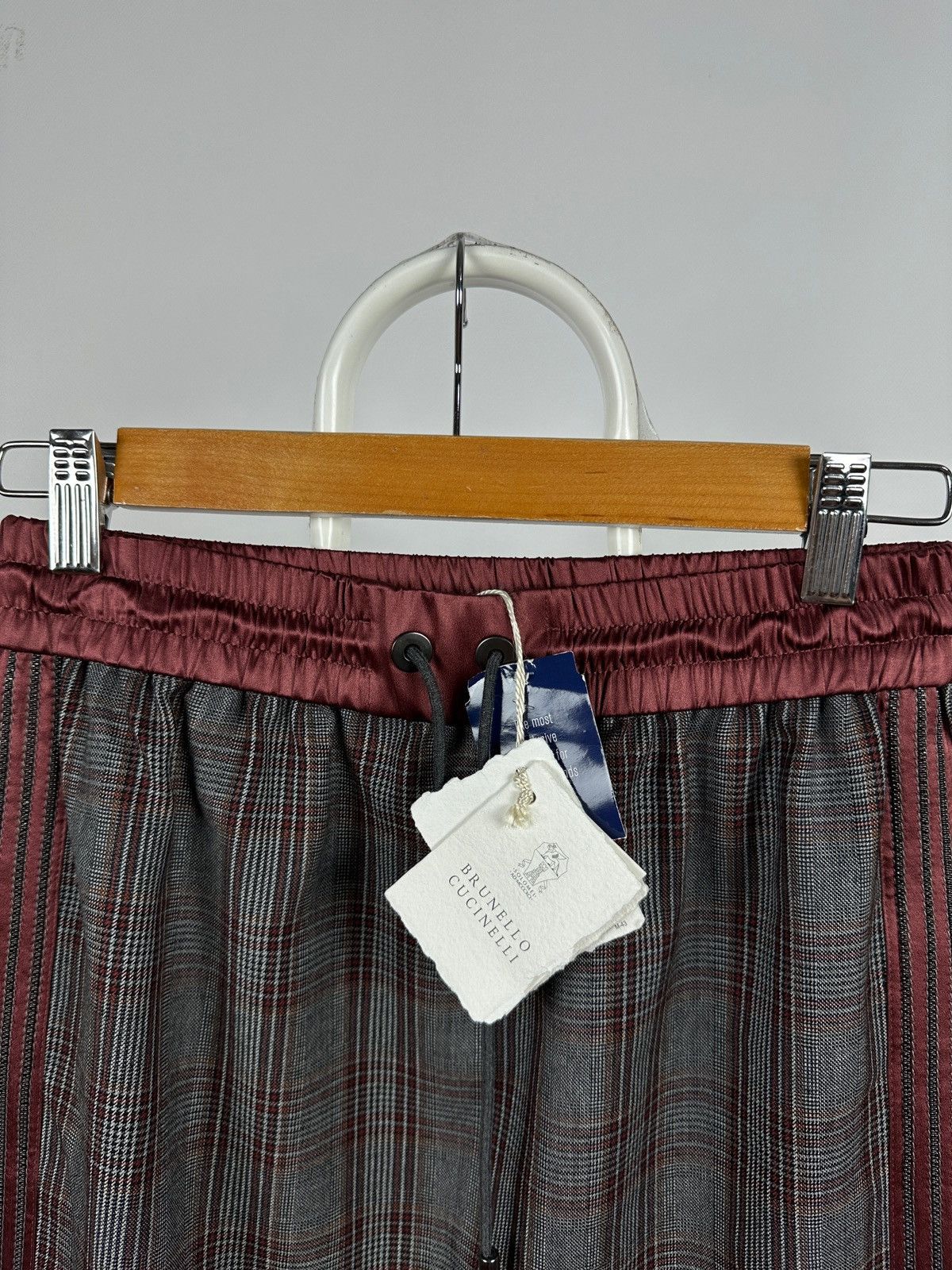 Brunello Cucinelli NWT! Brunello Cucinelli Wool/Silk Checkered Midi Skirt Size 26" / US 2 / IT 38 - 13 Thumbnail