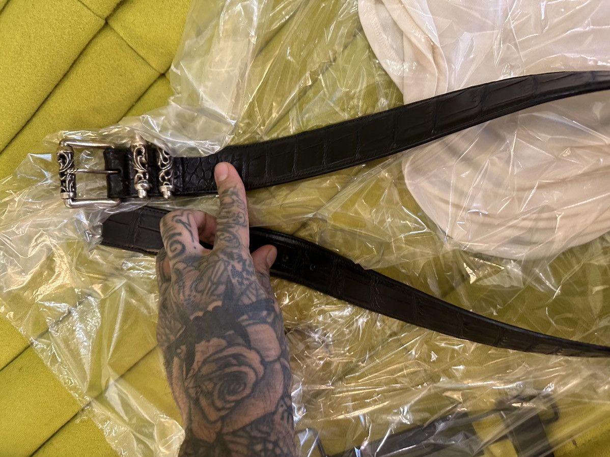 Chrome Hearts CHROME HEARTS NEW CROCODILE CROC ROLLER BELT 32 33 34 Size ONE SIZE - 11 Thumbnail