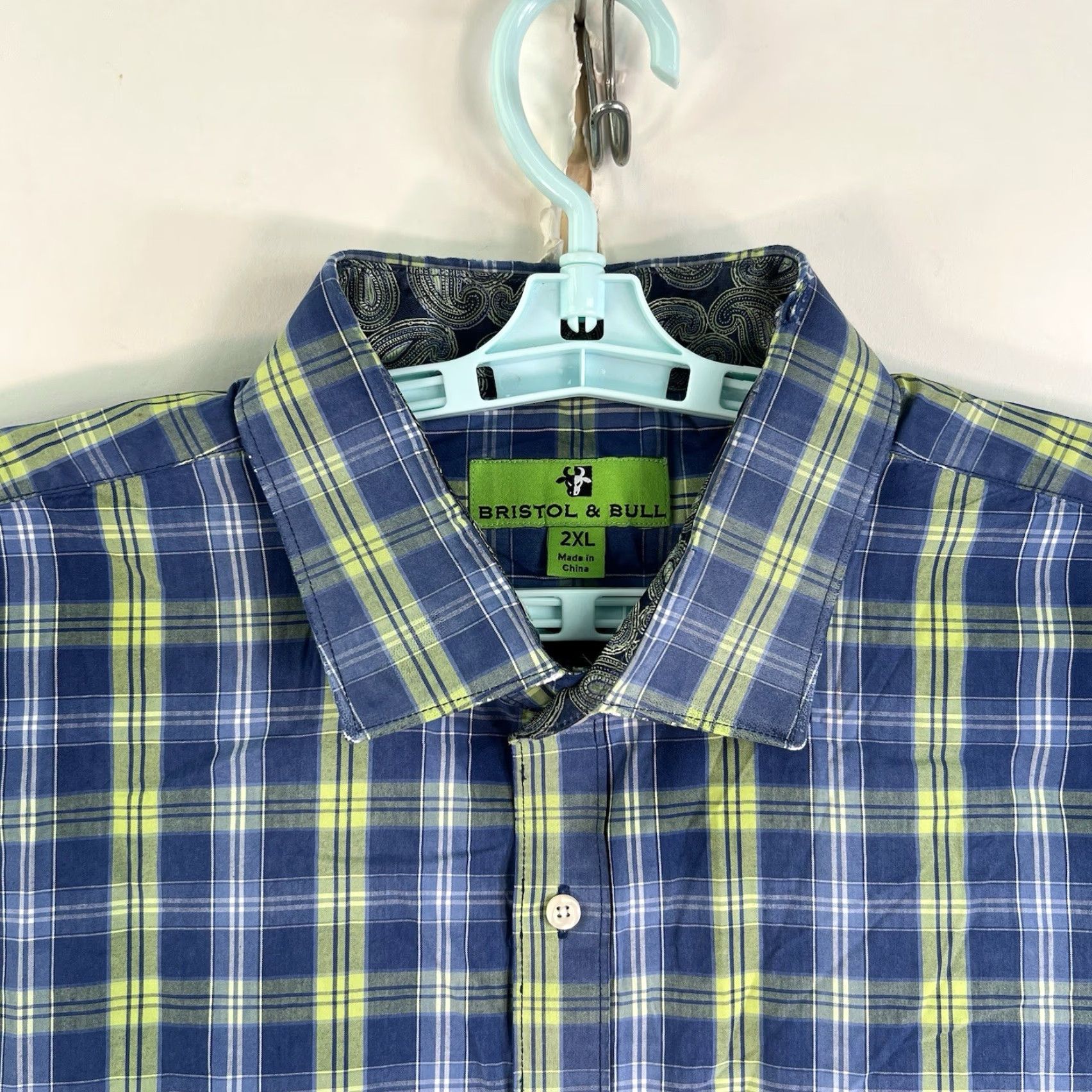 Vintage VINTAGE Bristol & Bull Plaid Button-Up Shirt Mens 2XL Blue Long Sleeve Size US XXL / EU 58 / 5 - 5 Thumbnail