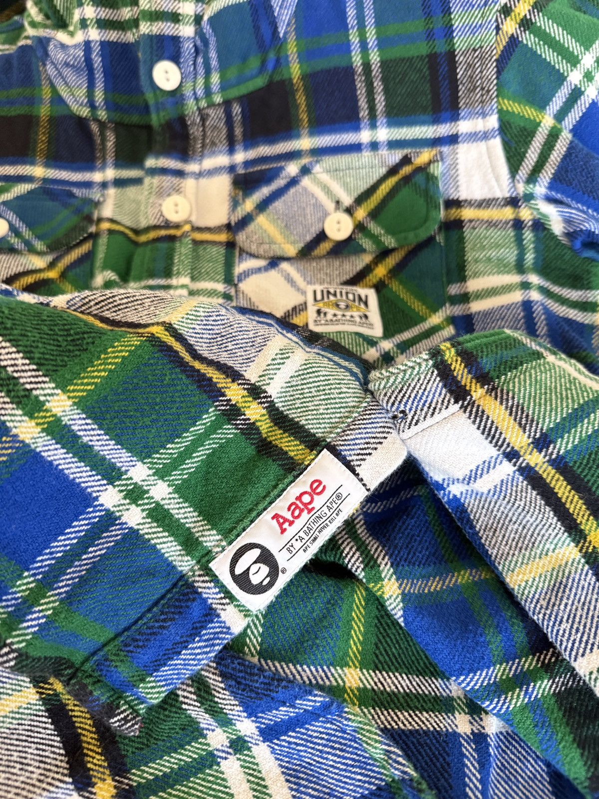 Aape Flannel Shirt Hoodie AAPE by A BATHING APE Size US M / EU 48-50 / 2 - 10 Thumbnail