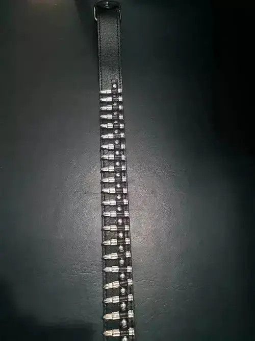 Leather Fujimori x Hara Bullet leather punk belt hollow rivet Size ONE SIZE - 4 Thumbnail
