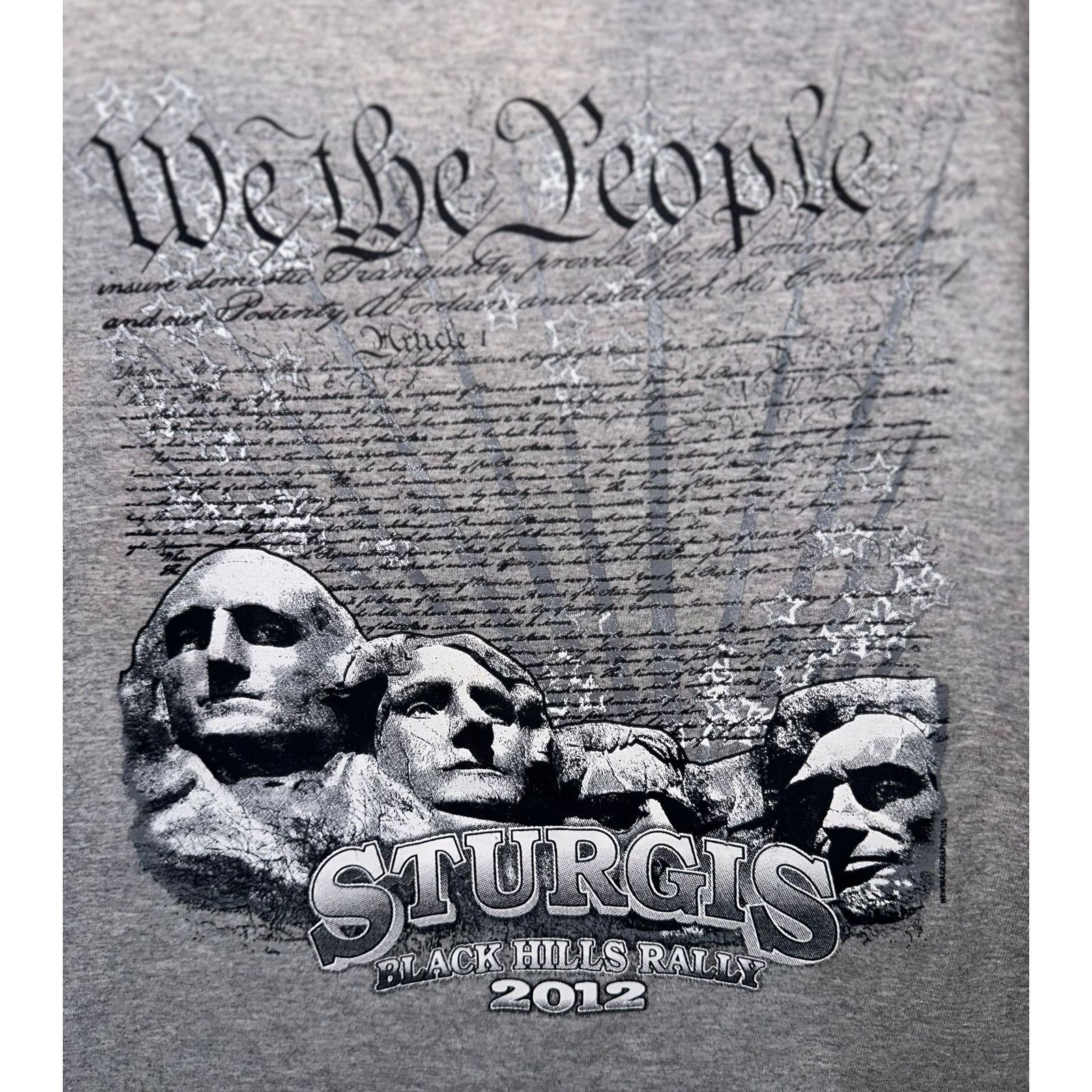 Other 👕 Mount Rush More Multi Face Graphic Grey T-Shirt Size XL Size US XL / EU 56 / 4 - 3 Thumbnail