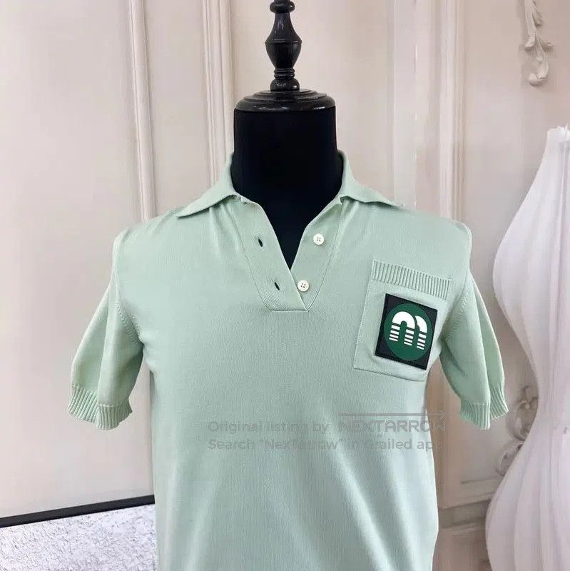 Miu Miu Miu Miu Green Nylon Women's T-shirt . Size S / US 4 / IT 40 - 3 Thumbnail
