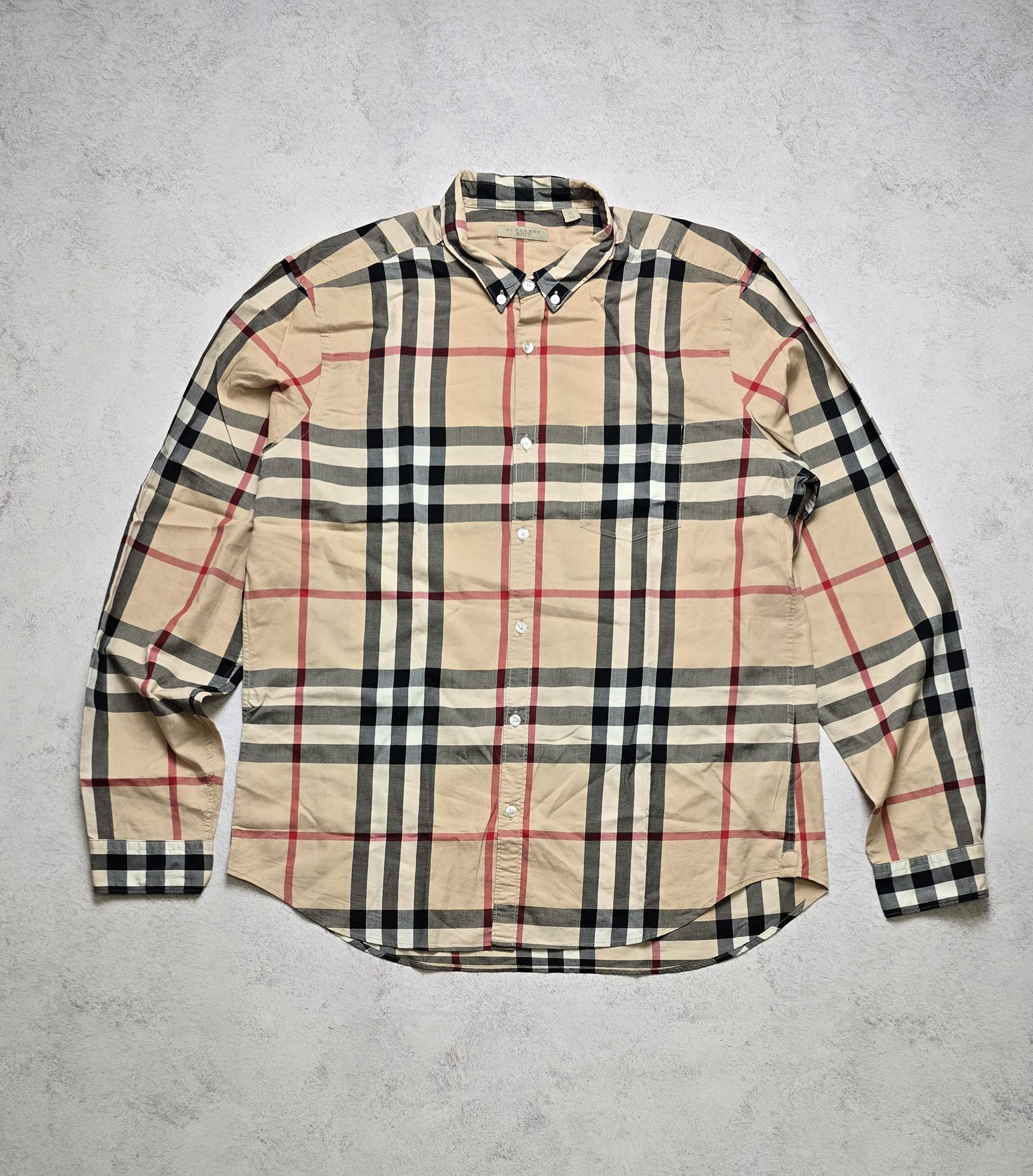 Burberry Burberry Brit Nova Check Shirt Long Sleeve Luxury Size US XL / EU 56 / 4 - 1 Thumbnail