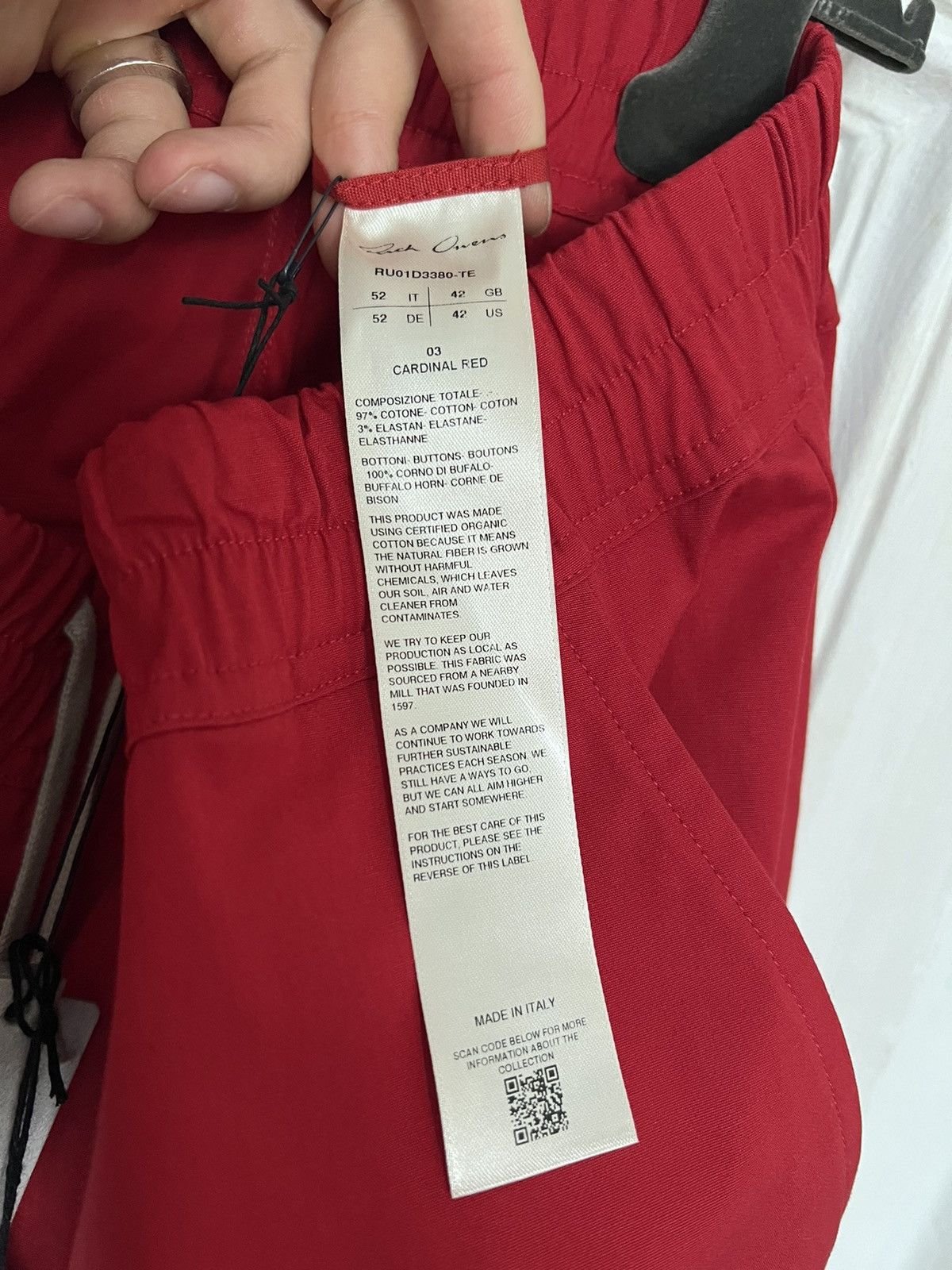 Rick Owens Drawstring Cotton Pants Size US 36 / EU 52 - 3 Thumbnail