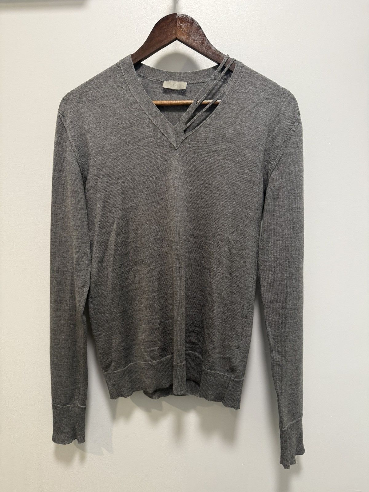 Dior Dior Homme Aw04 “Votc” Slashed V Neck Sweater | Grailed