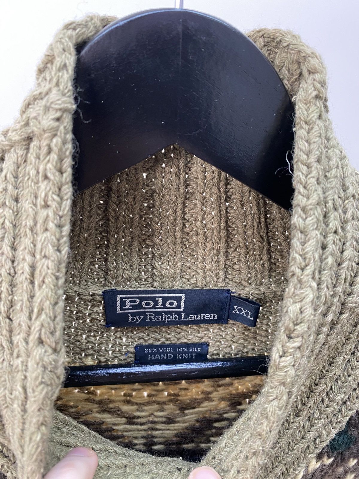 Polo Ralph Lauren Vintage Polo Ralph Lauren Hand Knit Wool Blend Sweater Size US XXL / EU 58 / 5 - 5 Thumbnail