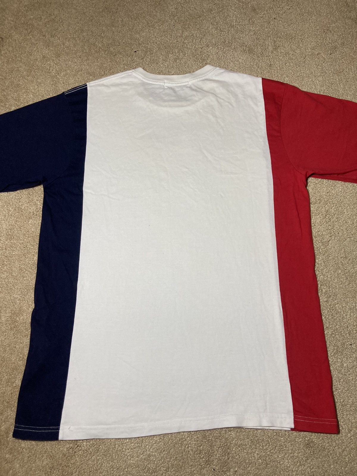 Bape 2015 Bape Split Cut Reconstructed Tee White College Logo OG Size US L / EU 52-54 / 3 - 9 Thumbnail