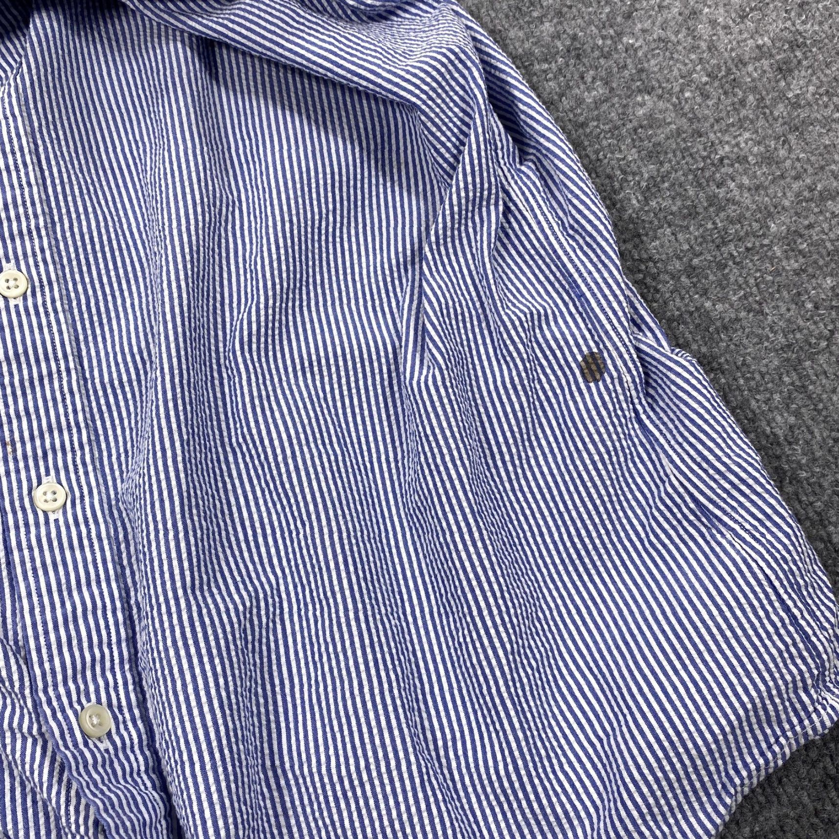 Ralph Lauren Ralph Lauren Shirt Mens Large Blue Stripe Short Sleeve Button Down Cotton Casual Size US L / EU 52-54 / 3 - 7 Thumbnail