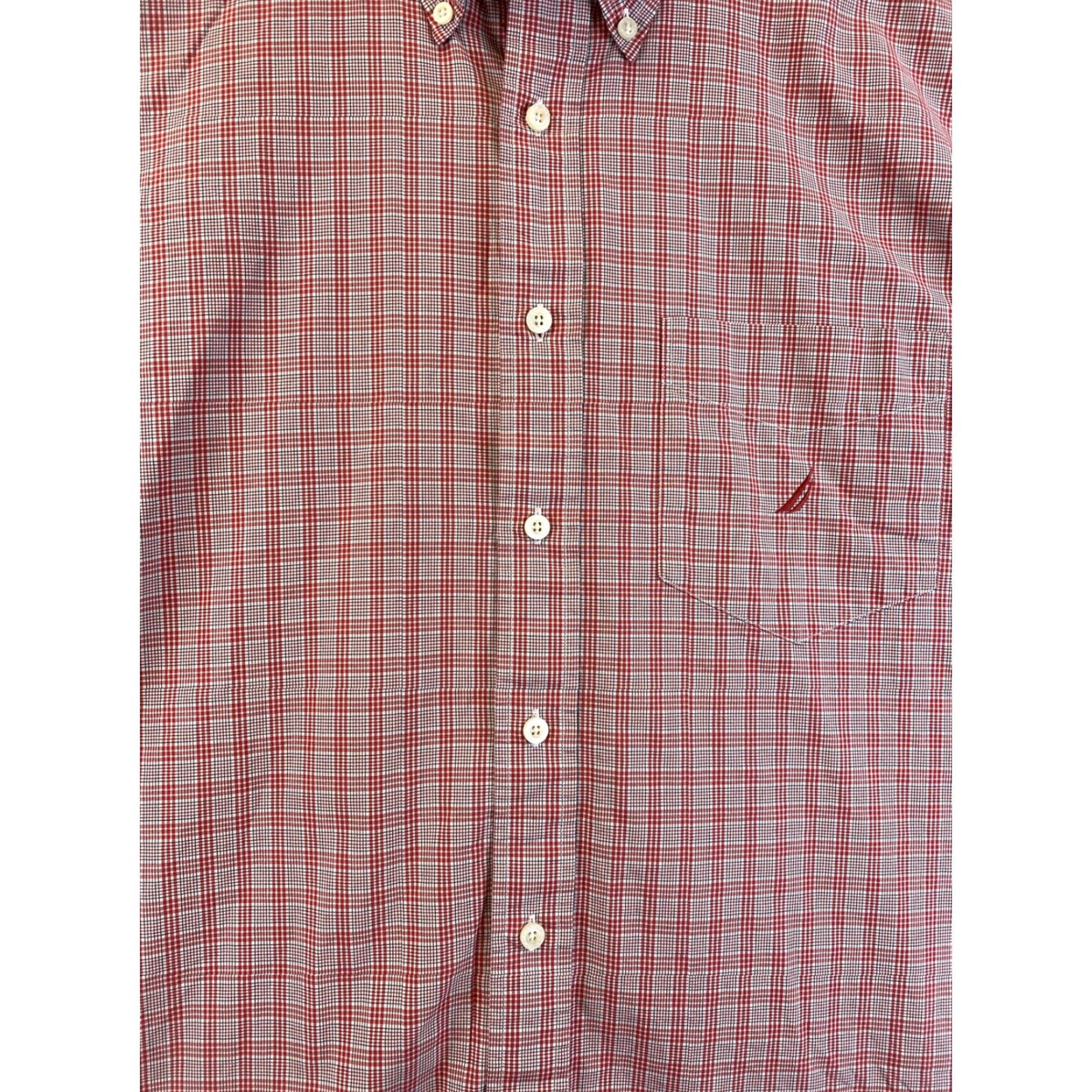 Nautica Vintage Nautica Shirt Mens XL Button-Down Plaid Shirt 91-24 Button Up Collared Cotton Red Woven Navy? Size US XL / EU 56 / 4 - 4 Thumbnail