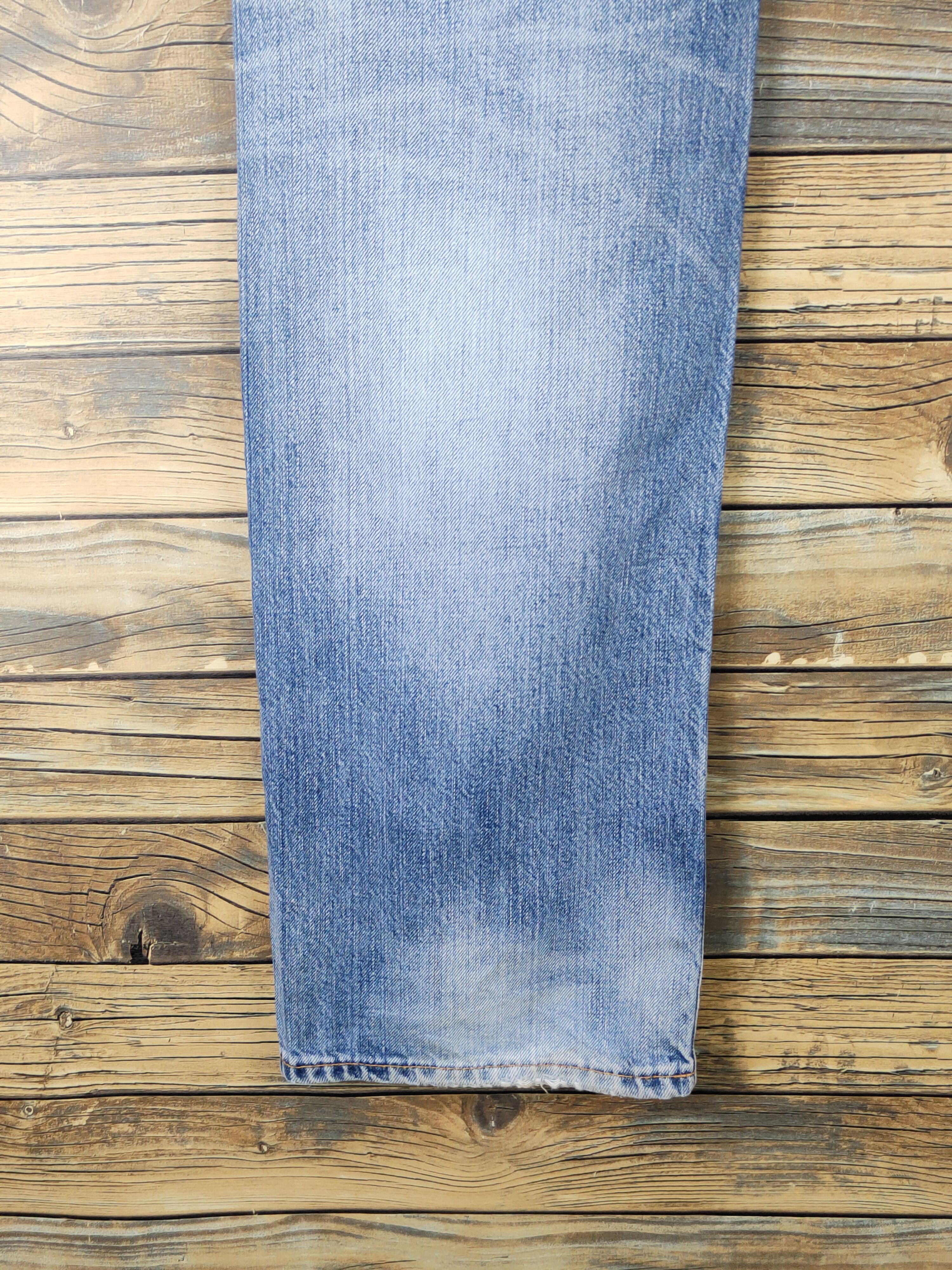 Japanese Brand Uniqlo japan faded Blue Distressed Ripped denim Jeans #W1498 Size US 35 - 10 Thumbnail