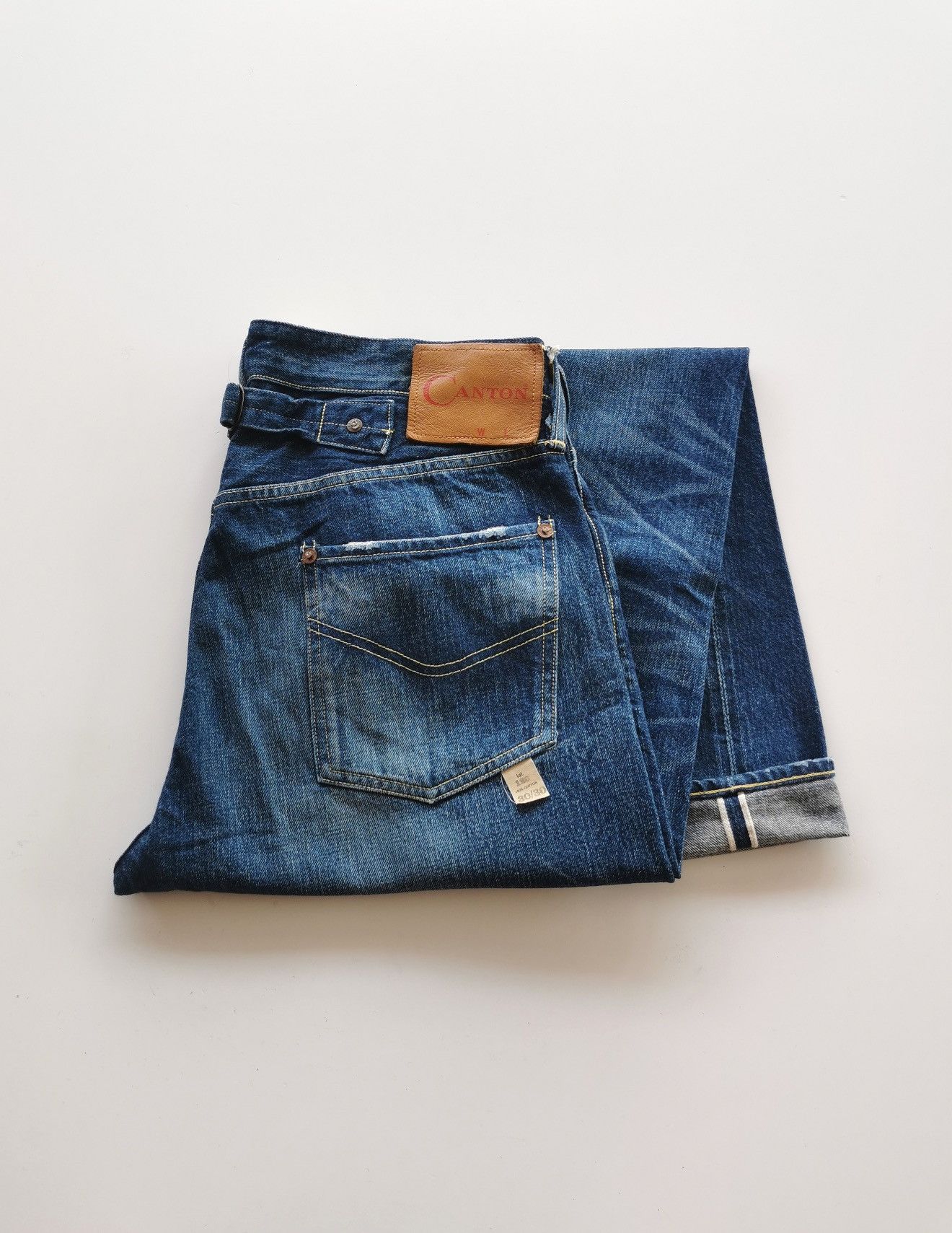 Jean Canton Selvedge Denim Jeans (R929224) Size US 30 / EU 46 - 2 Thumbnail