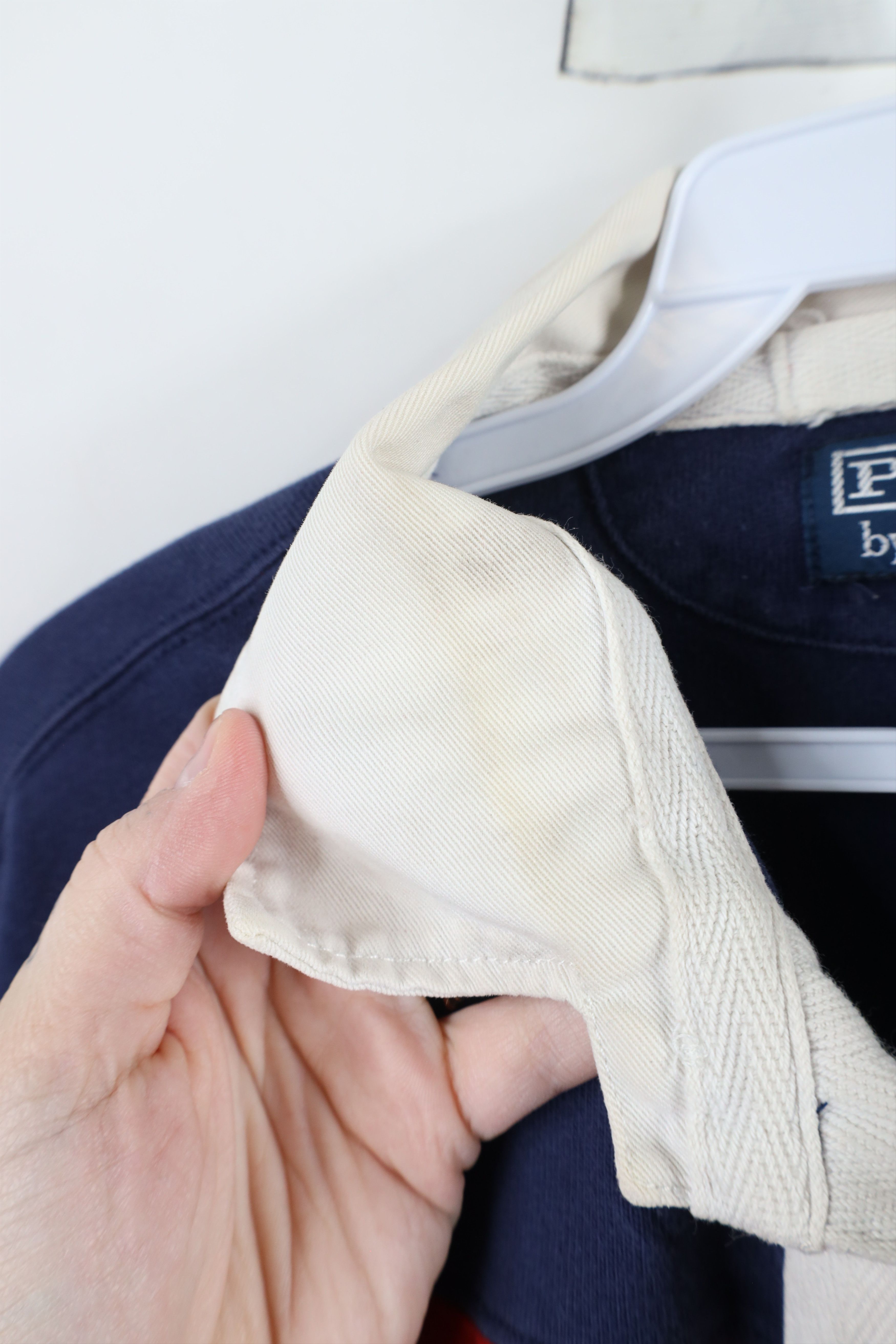Ralph Lauren × Vintage Vintage 90s Ralph Lauren Elbow Patch Long Sleeve Rugby Polo Size US L / EU 52-54 / 3 - 10 Thumbnail