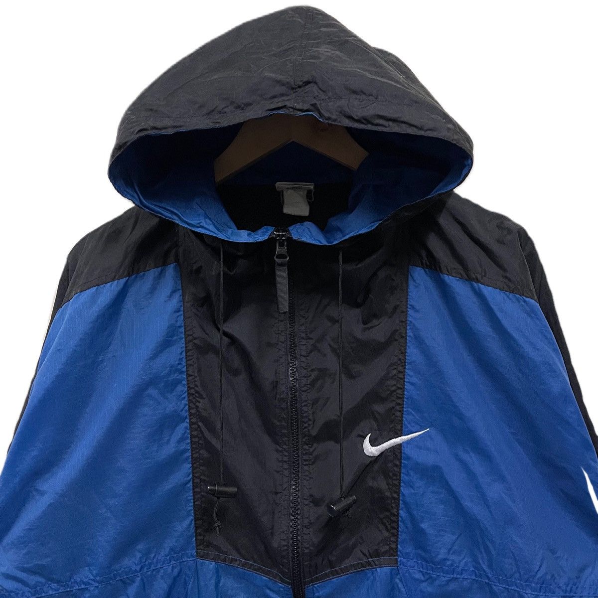 Nike Vintage 90s NIKE windbreaker hoodie zipper Size US XL / EU 56 / 4 - 3 Thumbnail