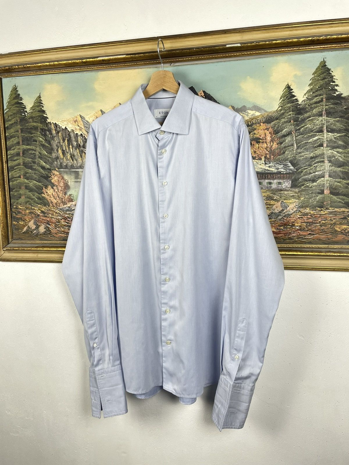 Eton Eton Blue Button Ups Shirt Old Money Luxury Designer Premium Size US XL / EU 56 / 4 - 2 Thumbnail