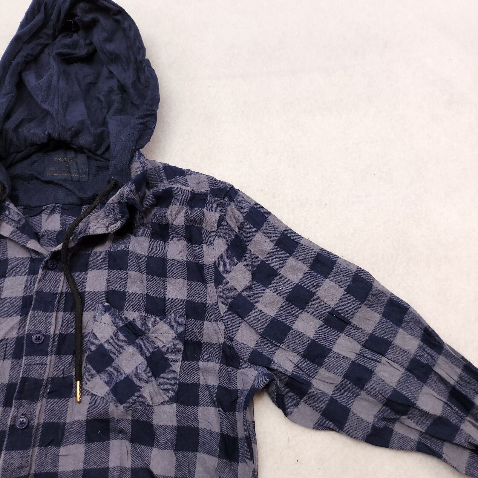 Nomad Nomad Casual Button Up Hoodie Mens Size Medium M Gray Blue Size US M / EU 48-50 / 2 - 5 Thumbnail