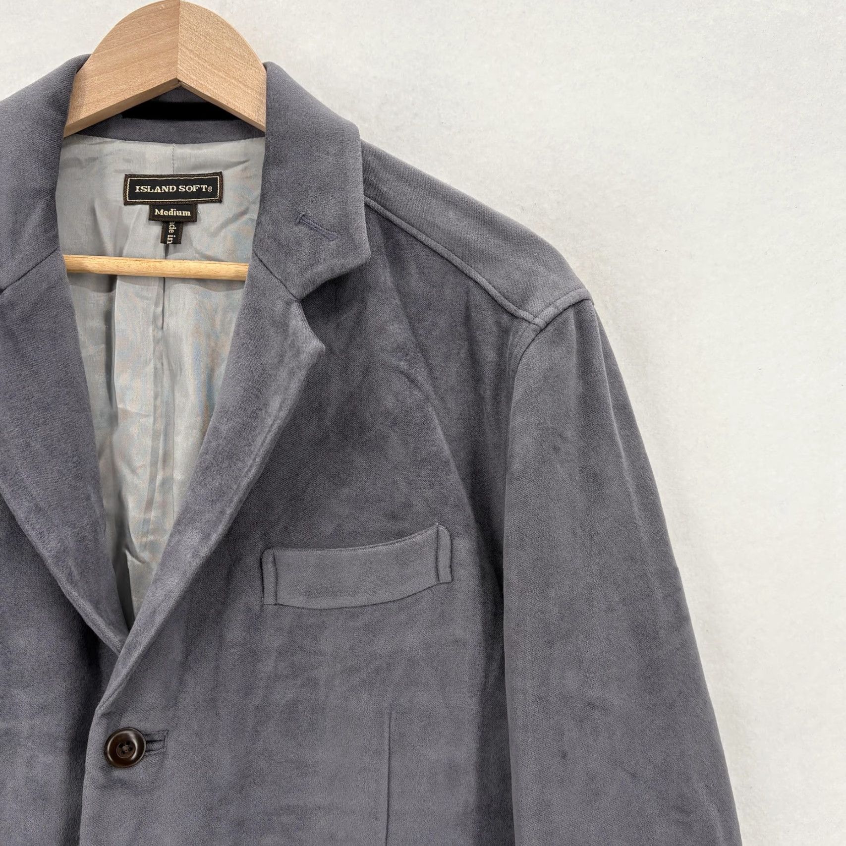 Tommy Bahama Tommy Bahama Island Soft Blazer Mens M Gray Faux Suede Sport Coat Italian Jacket/Coat Size 40R - 2 Thumbnail