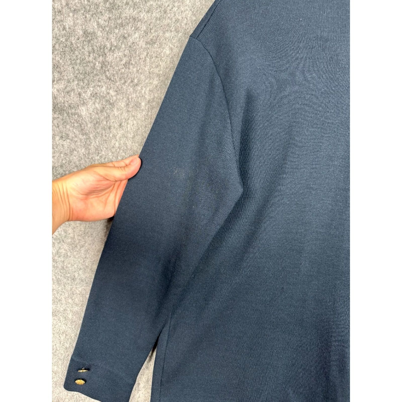 Vintage Maus & Hoffman Cardigan Women's Medium Blue 100% Wool 4-Button Size M / US 6-8 / IT 42-44 - 5 Thumbnail
