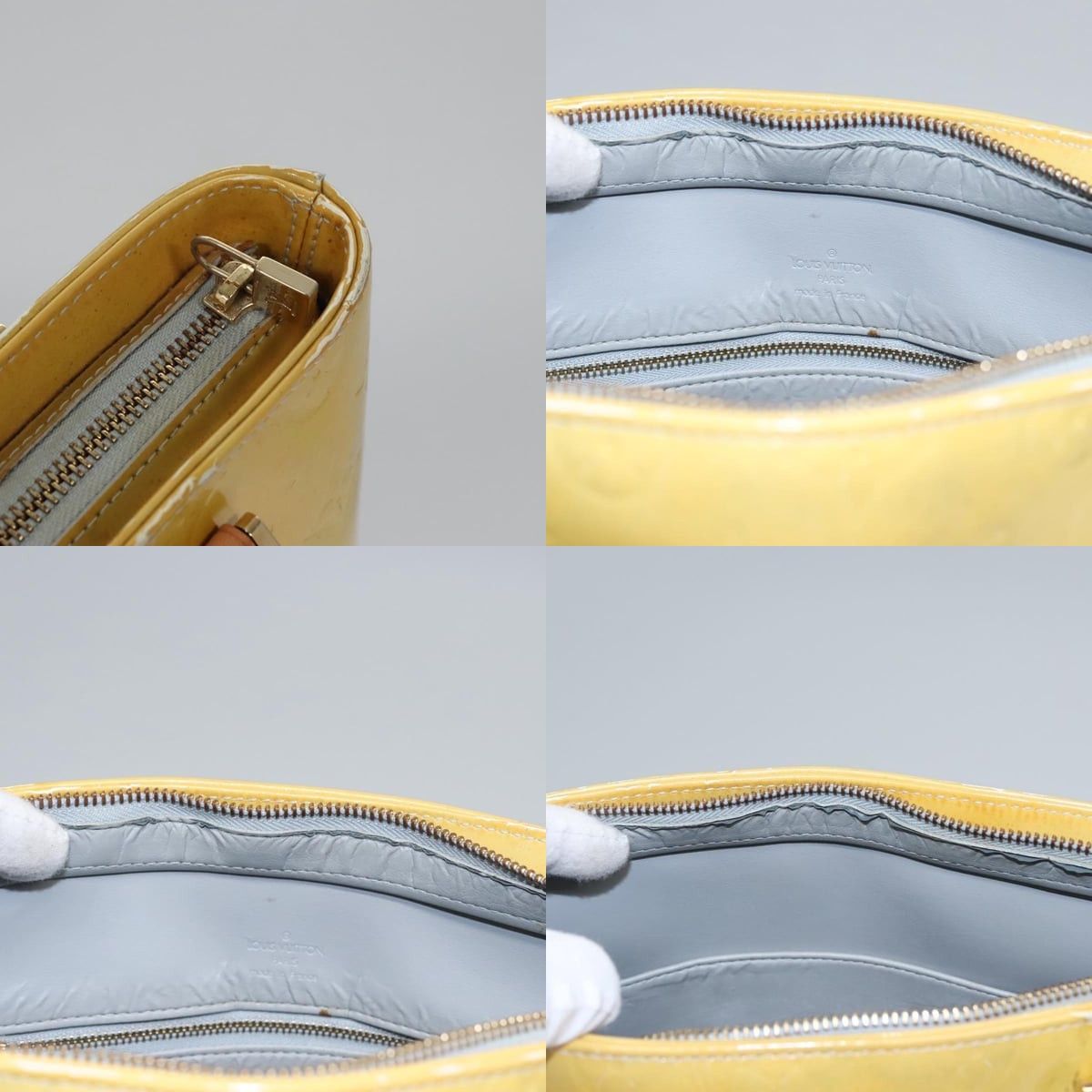 Louis Vuitton LOUIS VUITTON Monogram Vernis Houston Hand Bag Gris M91053 Size ONE SIZE - 11 Thumbnail