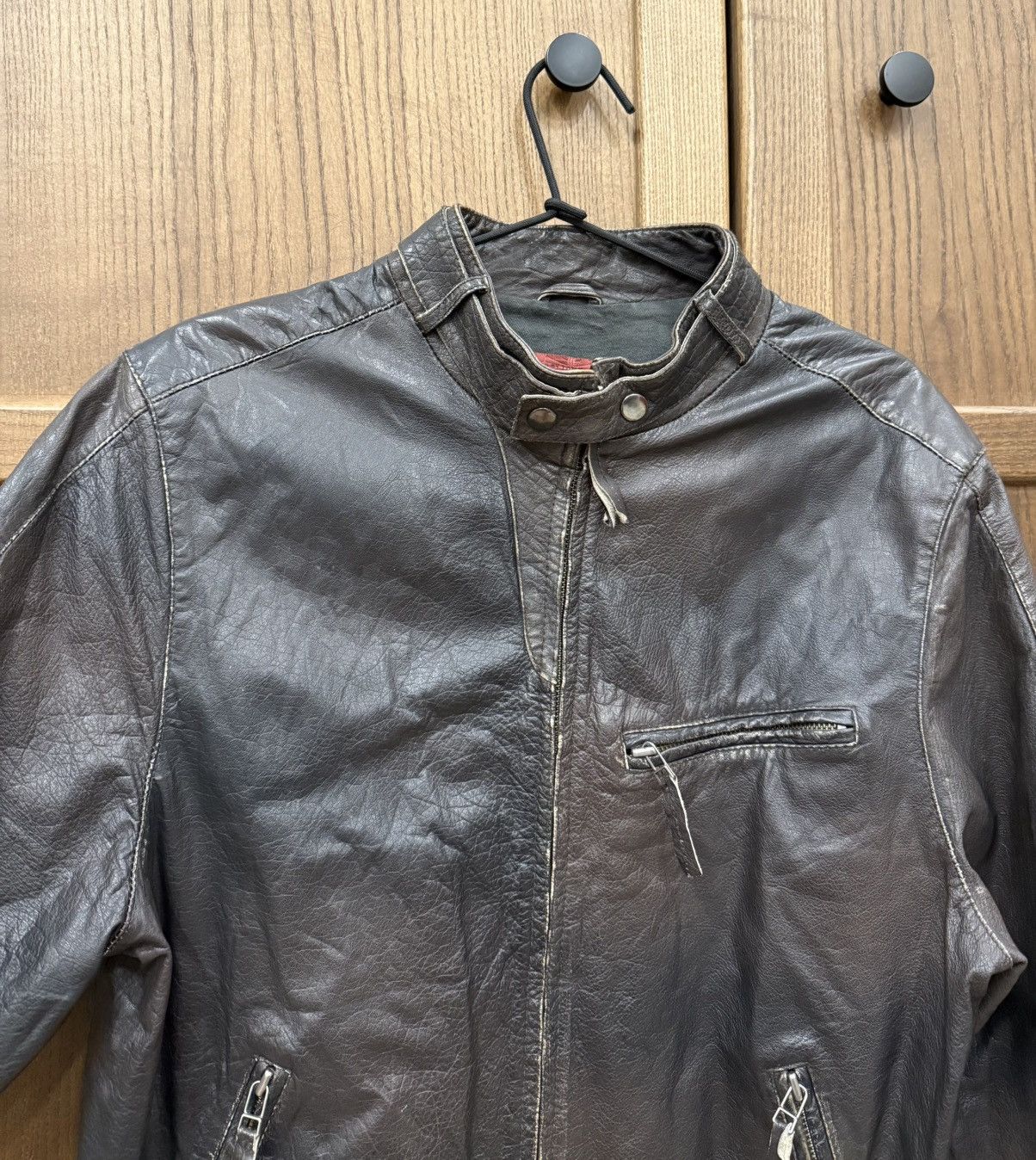John Richmond John Richmond Motorcycle Biker Distressed Leather Jacket Size US M / EU 48-50 / 2 - 3 Thumbnail