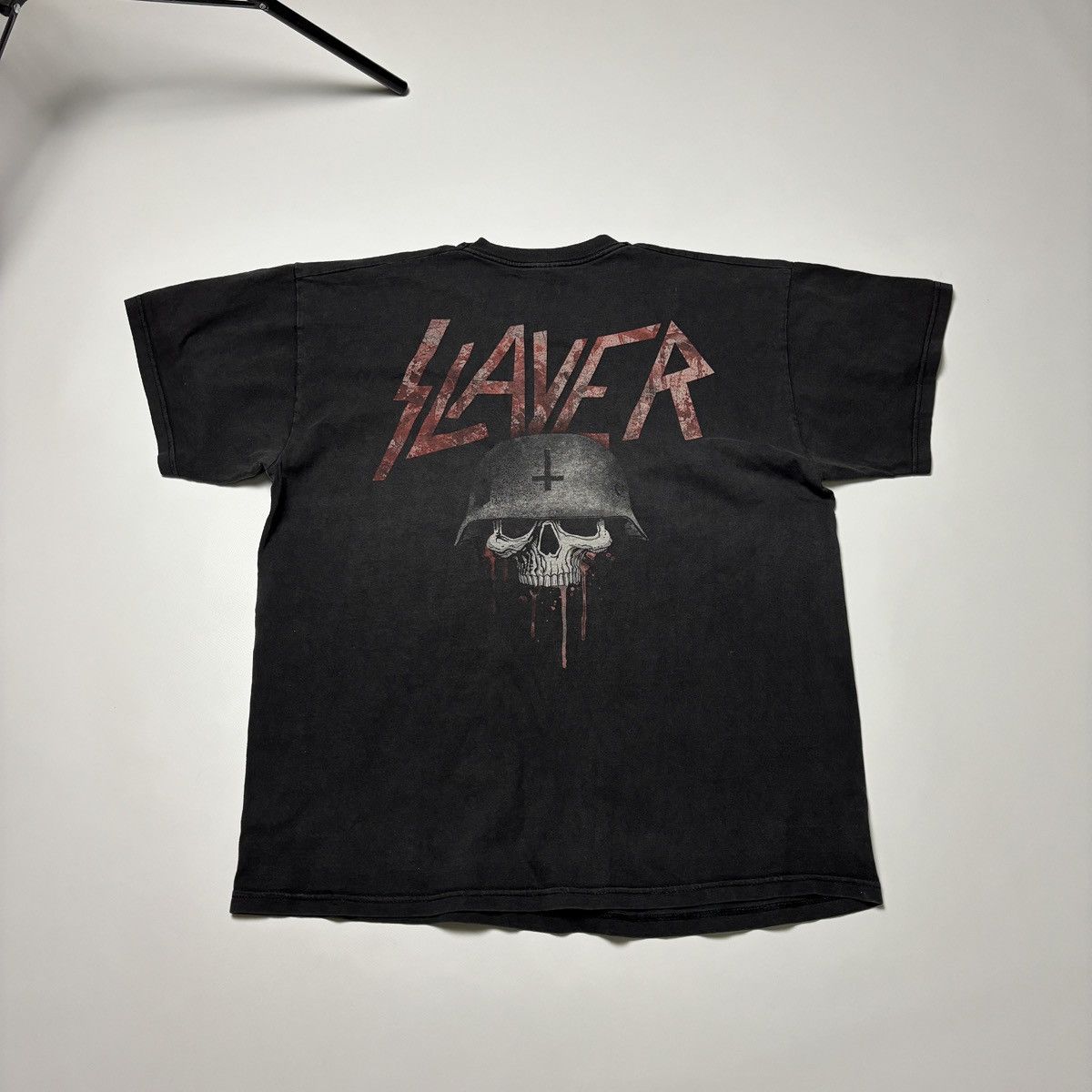 Band Tees × Slayer × Vintage Slayer vintage sun faded t-shirt rock band size XL 90s Size US XL / EU 56 / 4 - 2 Thumbnail