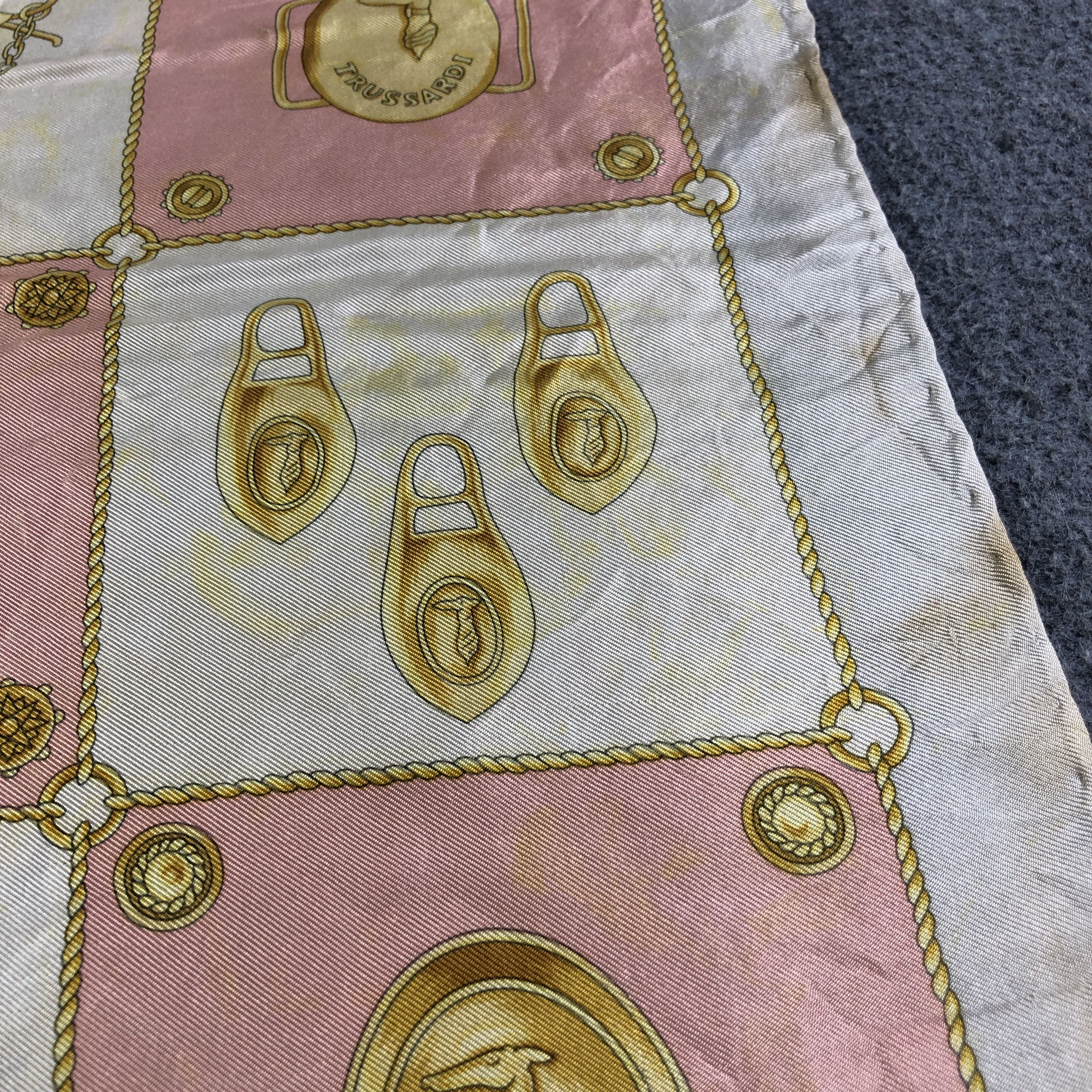 Trussardi Trussardi Luxury Hand Rolled Silk Scarf M1013 Size ONE SIZE - 6 Thumbnail