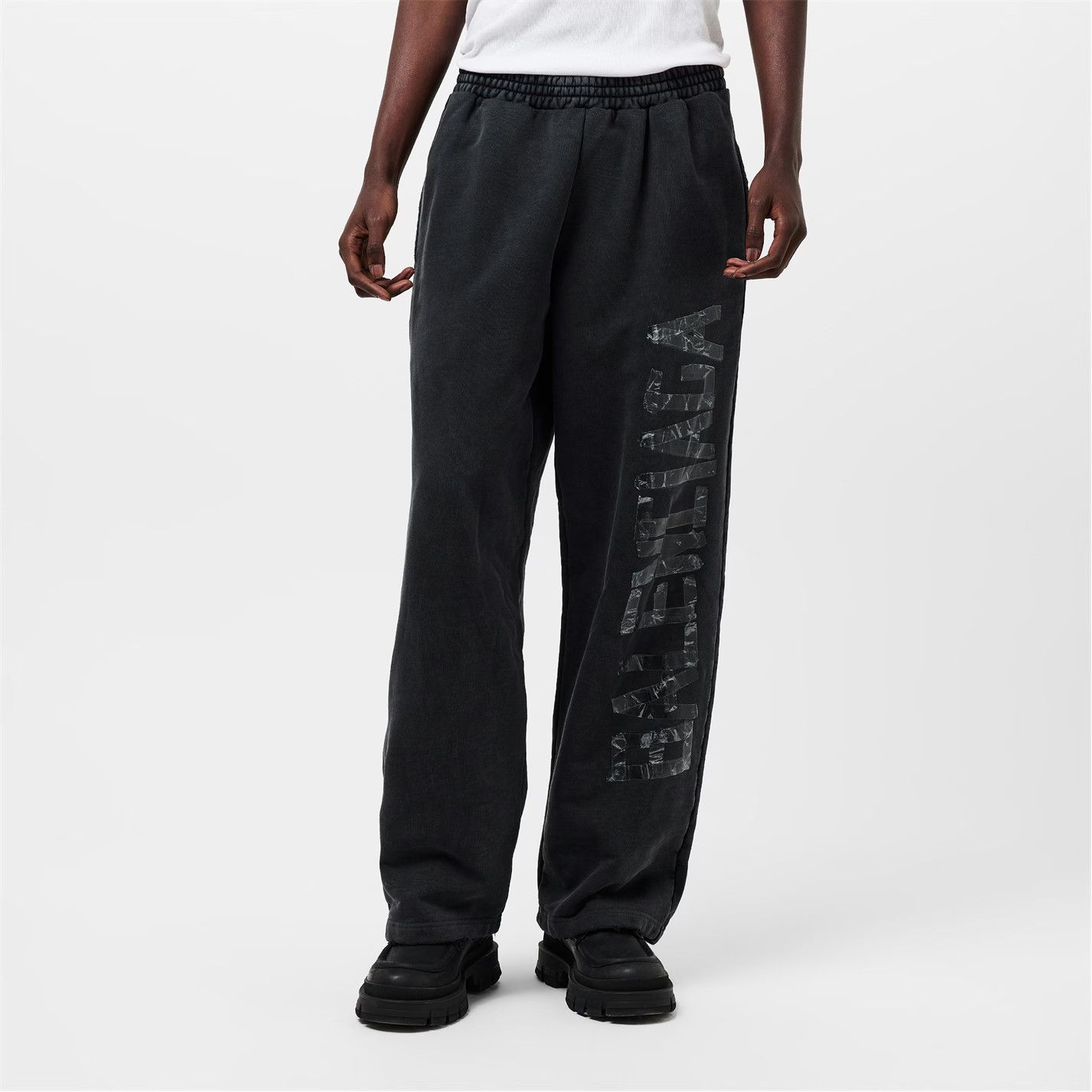 Balenciaga o1g2r1mq0226 Wide Leg Trousers In Faded Black Size US 32 / EU 48 - 3 Thumbnail