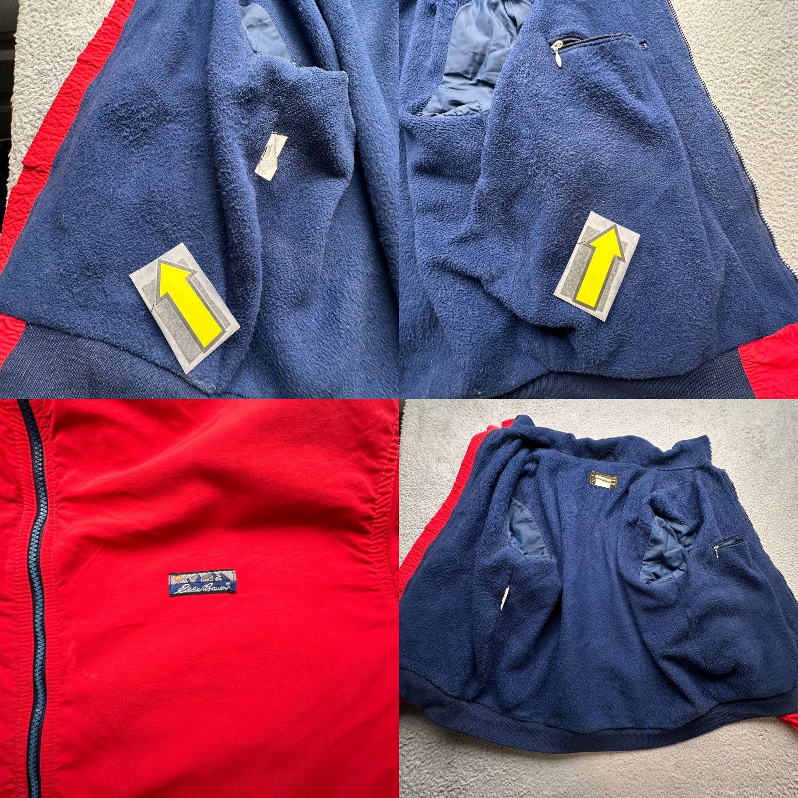 Eddie Bauer VINTAGE Eddie Bauer Nylon Fleece Lined Bomber Jacket Mens XL Tall Navy Red Jacket Size US XL / EU 56 / 4 - 9 Thumbnail